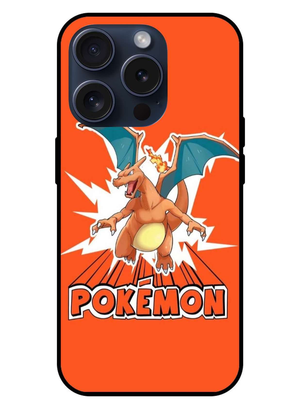 Pokemon Charizad Original Glass Glossy Finish Back Cover