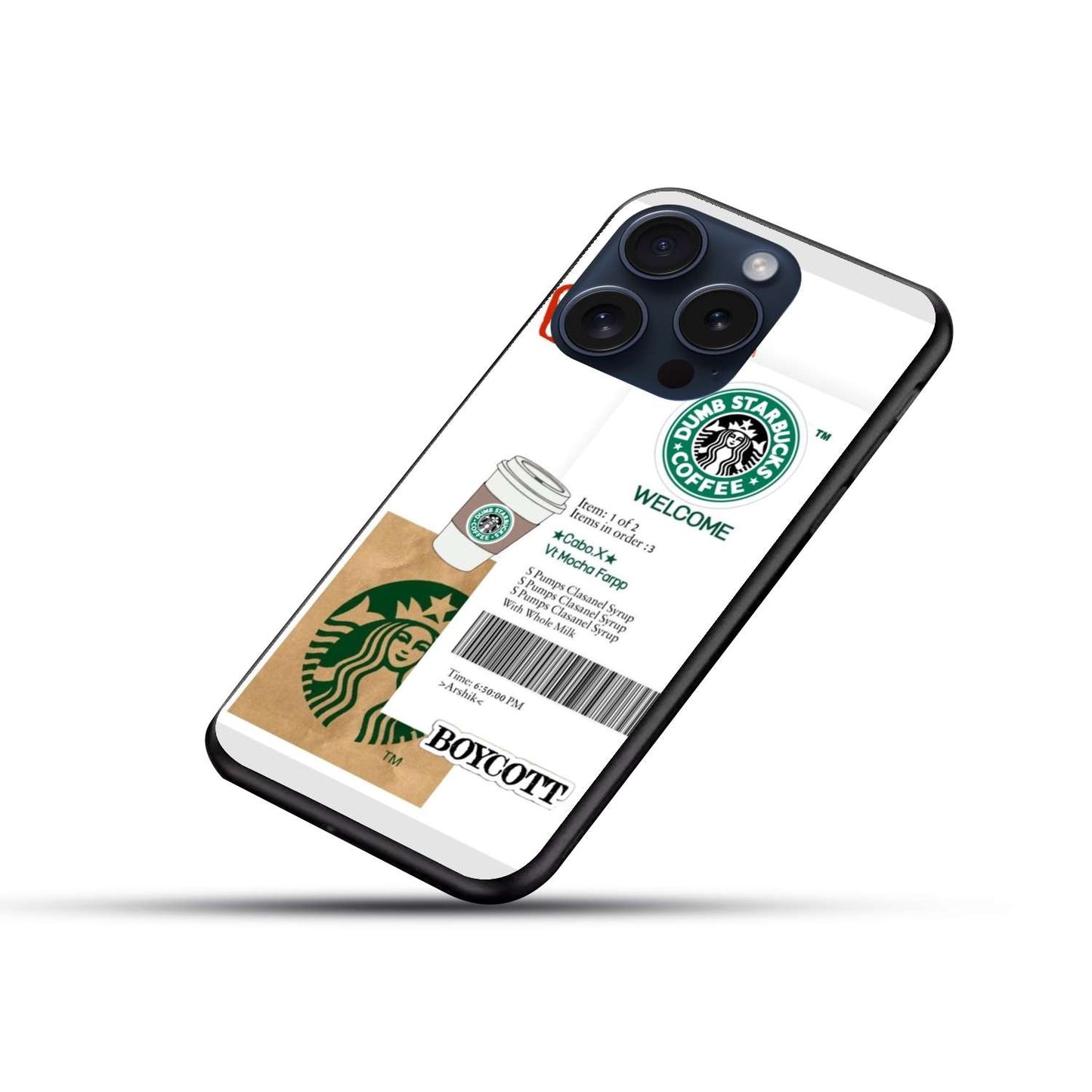 Starbucks Aesthetic Original Glass Glossy Finish Back Cover