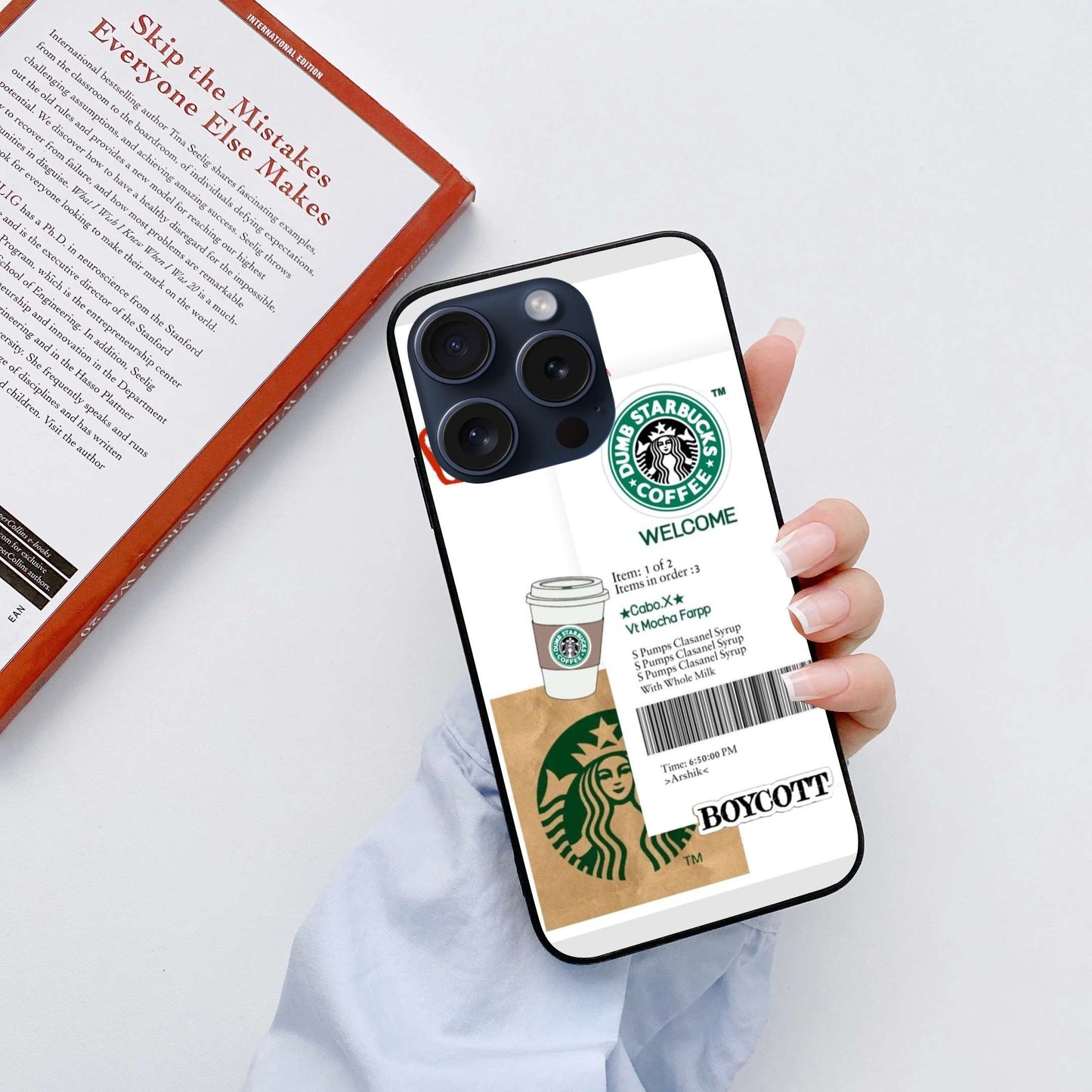 Starbucks Aesthetic Original Glass Glossy Finish Back Cover