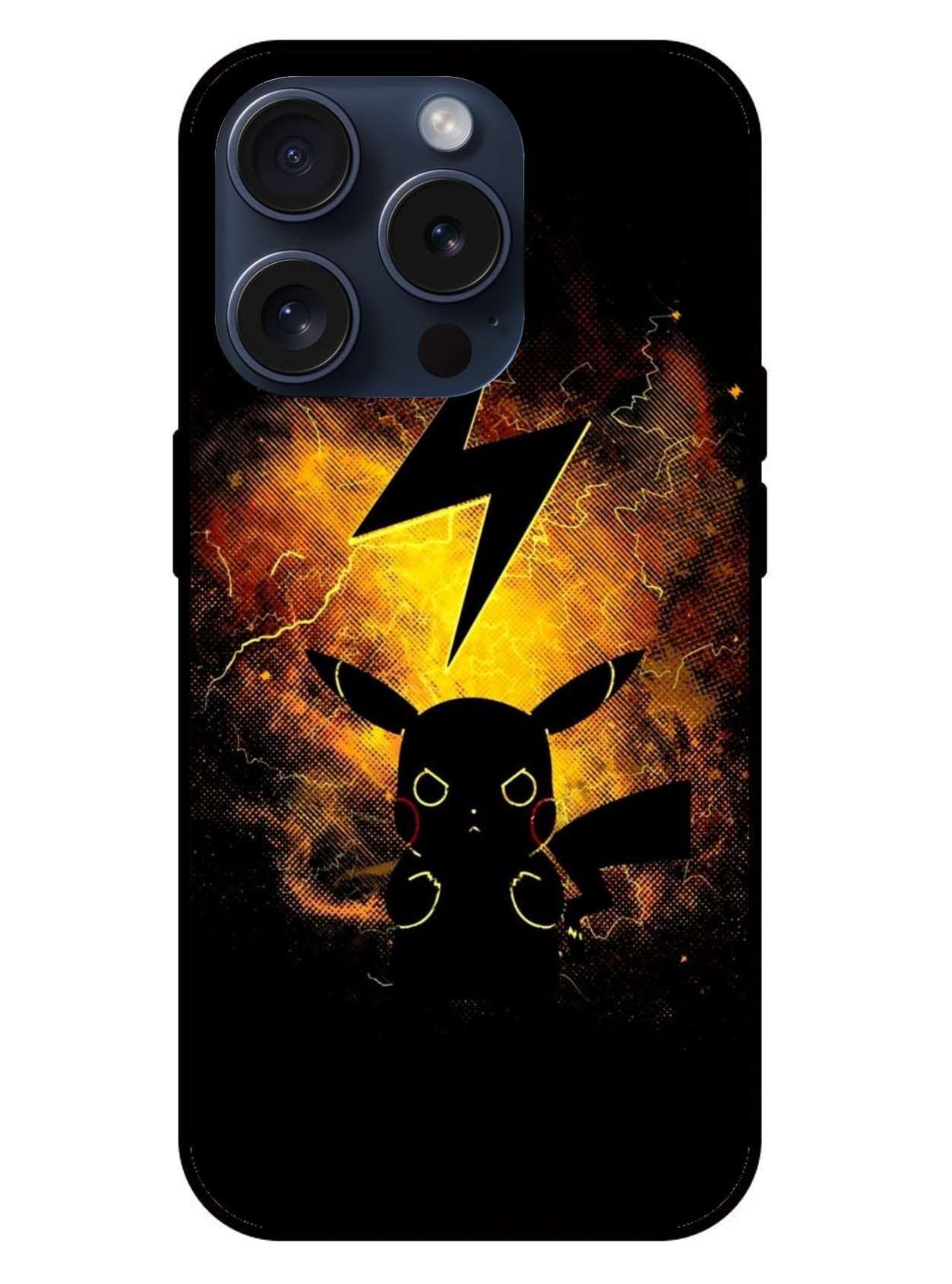 Pikachu Pokemon Original Glass Glossy Finish Back Cover