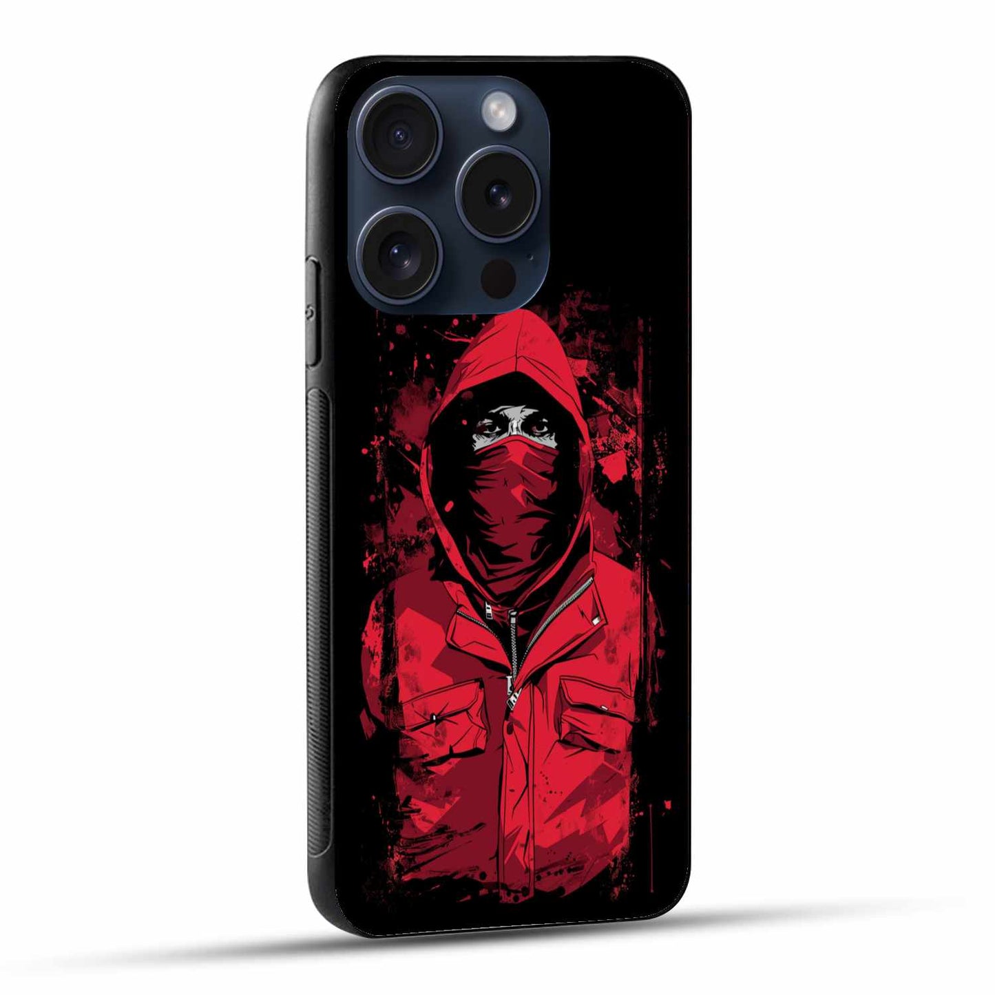 Man in red Hood Printed Original Glass Cover