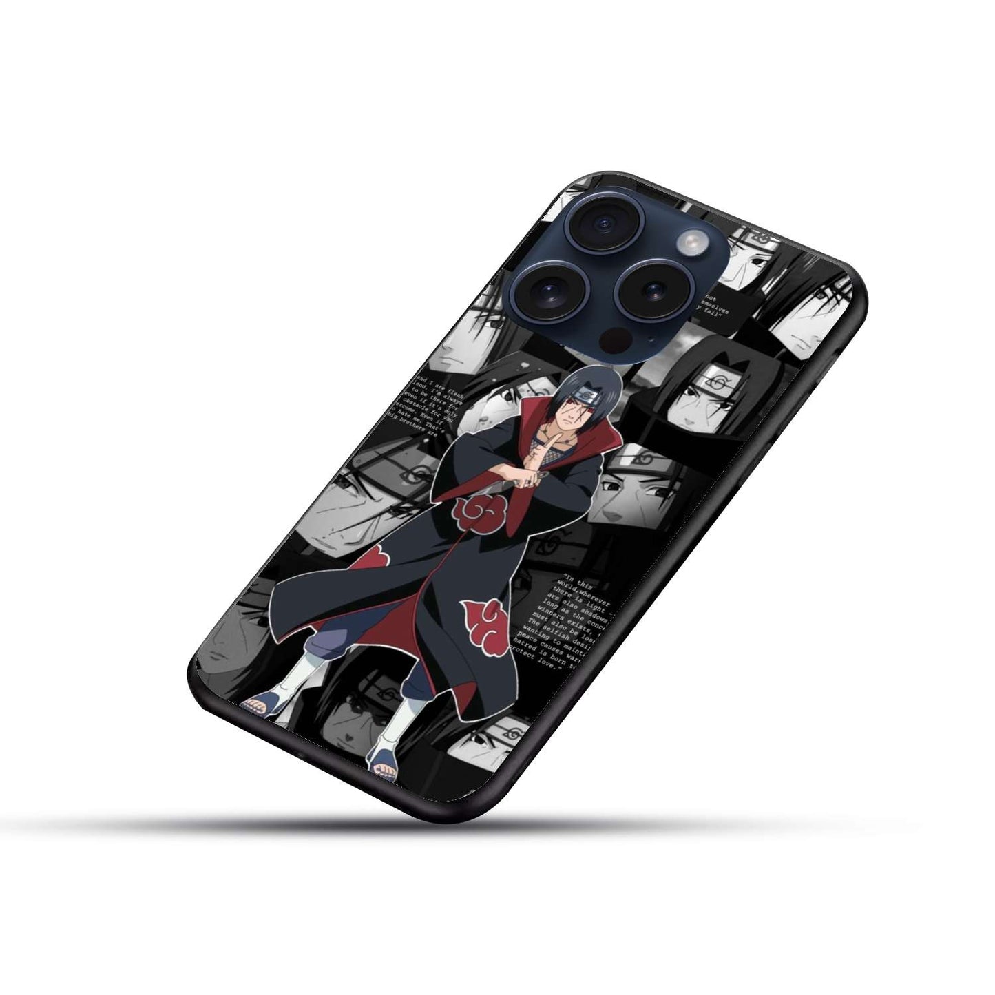 Itachi Uchiha Naruto Original Glass Glossy Finish Back Cover