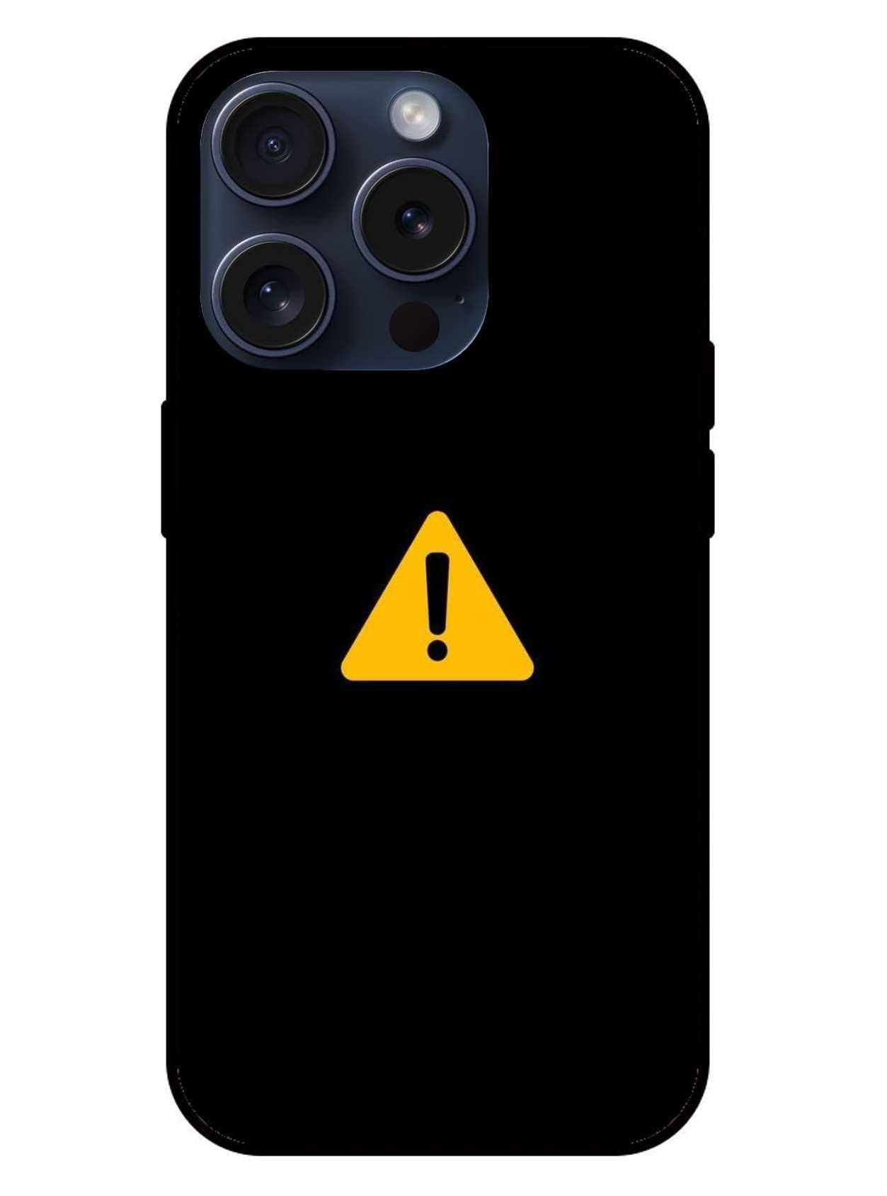 warning Original Glass Glossy Finish Back Cover