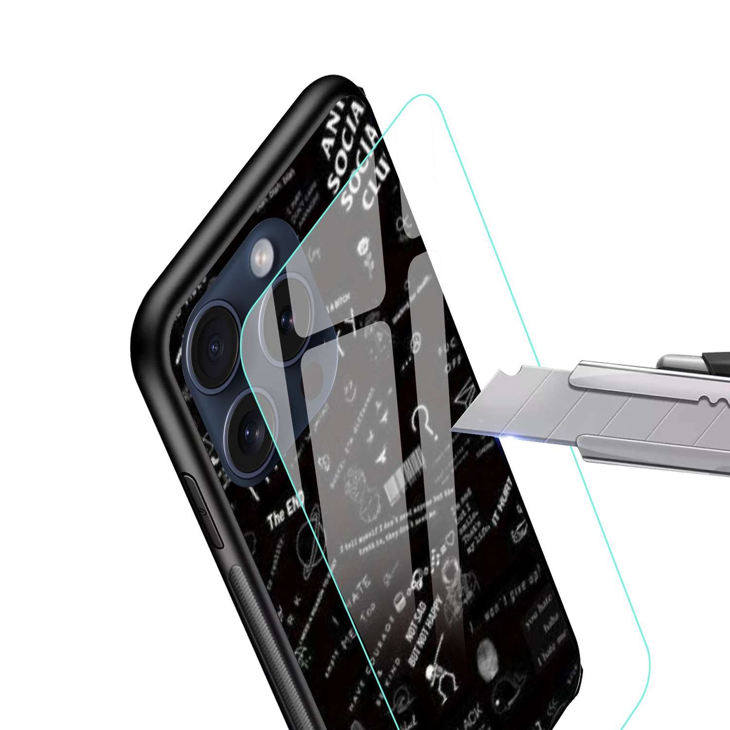 Writings Aesthetic Original Glass Glossy Finish Back Cover