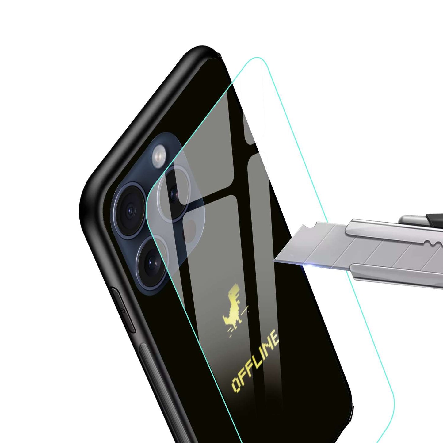 Offline Original Glass Glossy Finish Back Cover