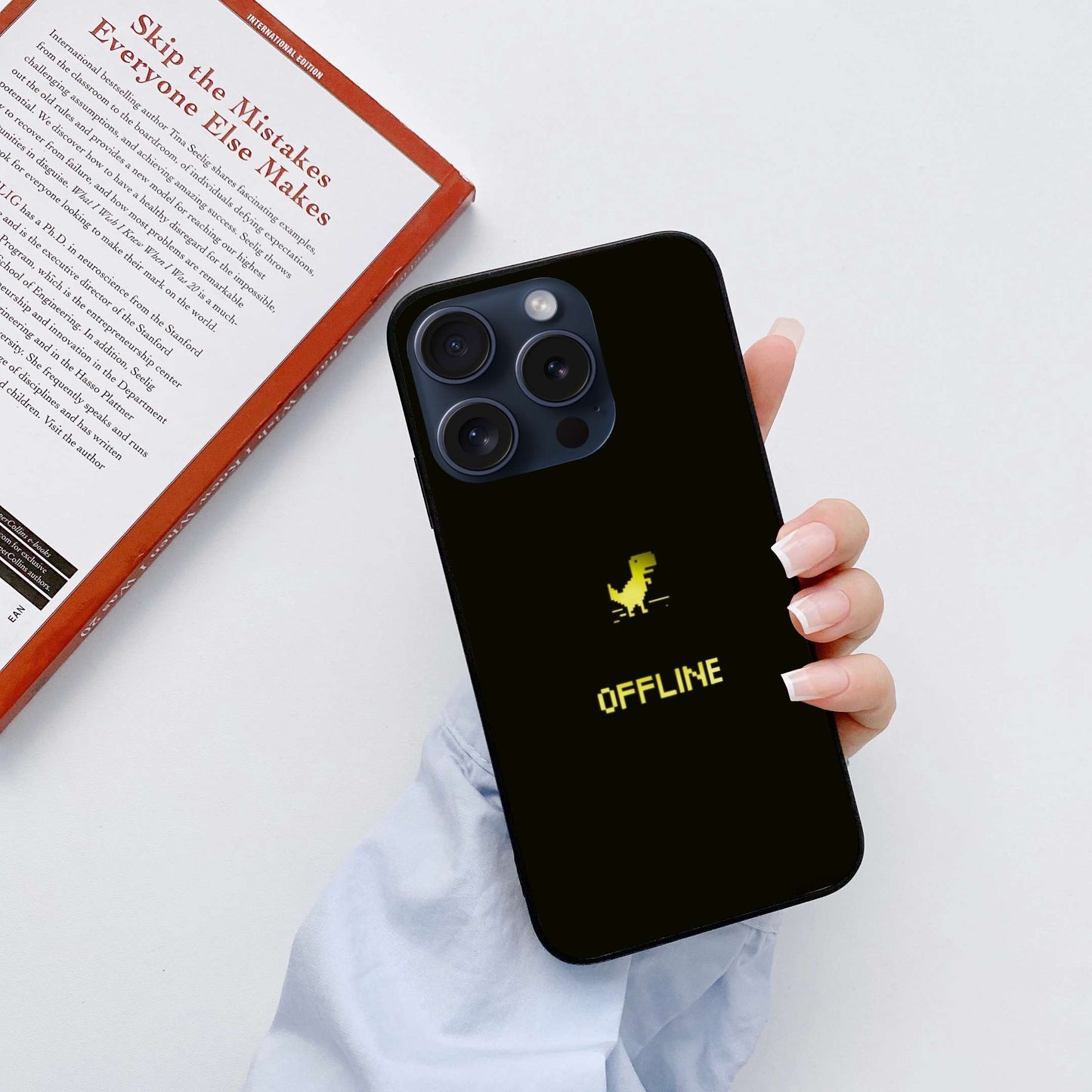Offline Original Glass Glossy Finish Back Cover