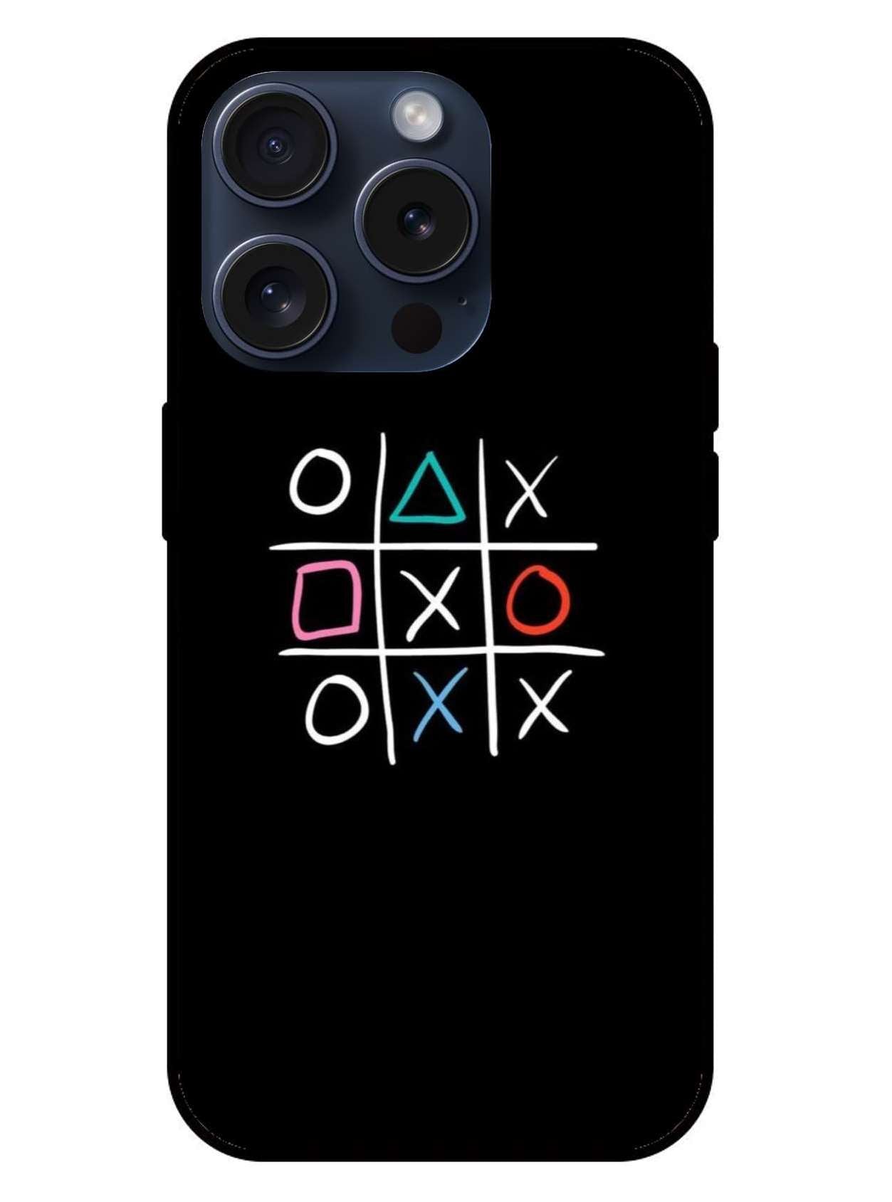 Tic Tac Toe Original Glass Glossy Finish Back Cover