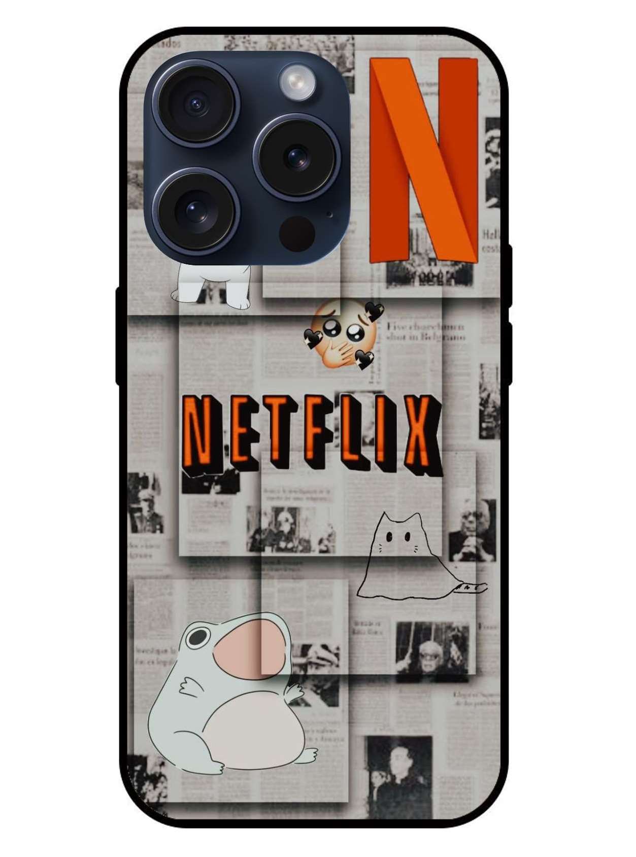 Netflix Aesthetic Original Glass Glossy Finish Back Cover