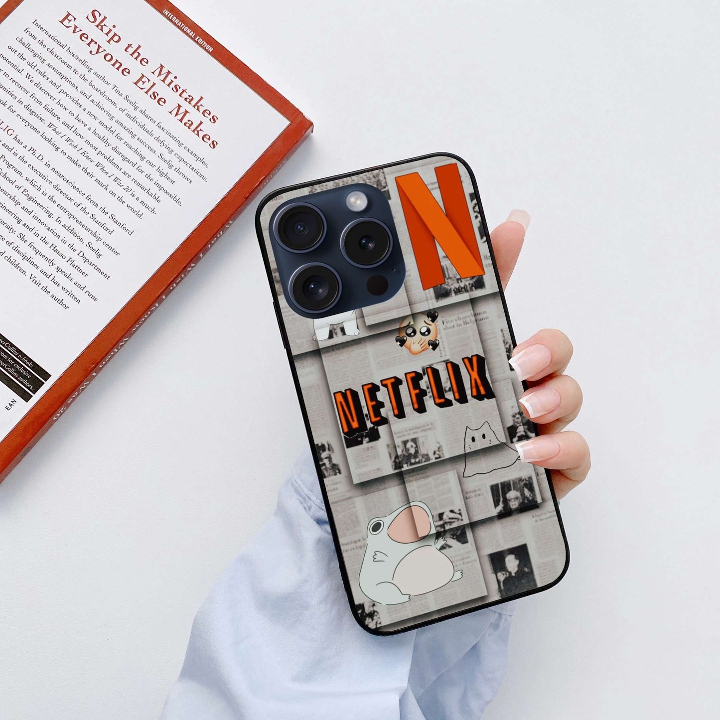 Netflix Aesthetic Original Glass Glossy Finish Back Cover