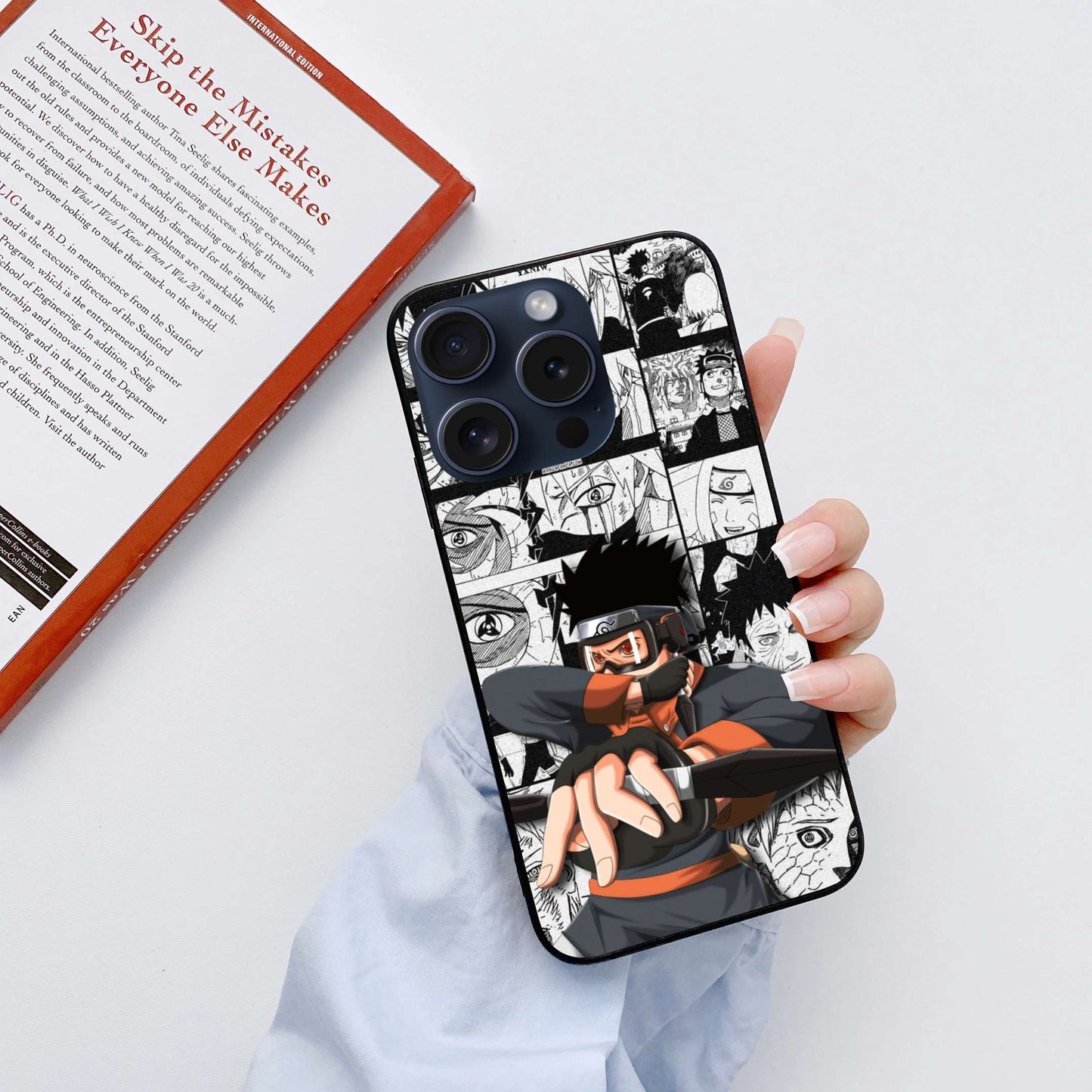 Obito Naruto Original Glass Glossy Finish Back Cover