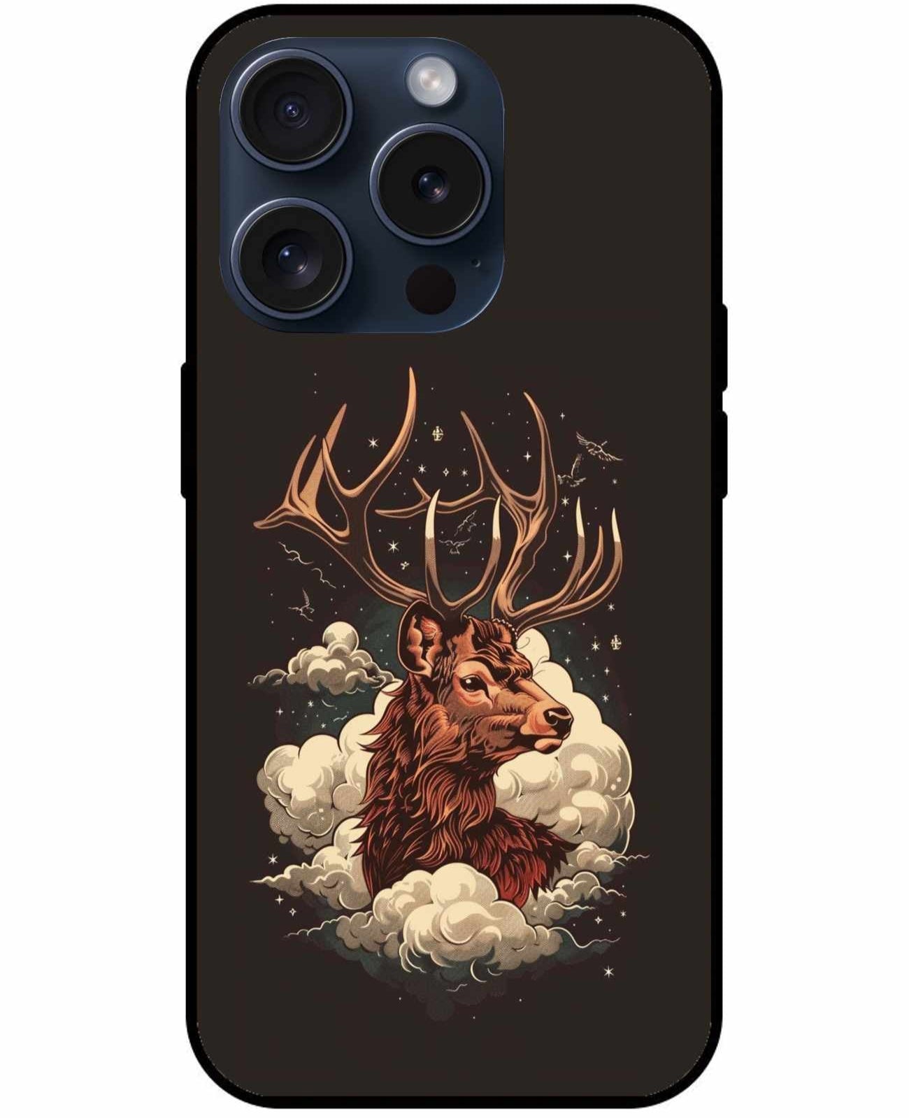 Reindeer In The Clouds Original Glass Cover