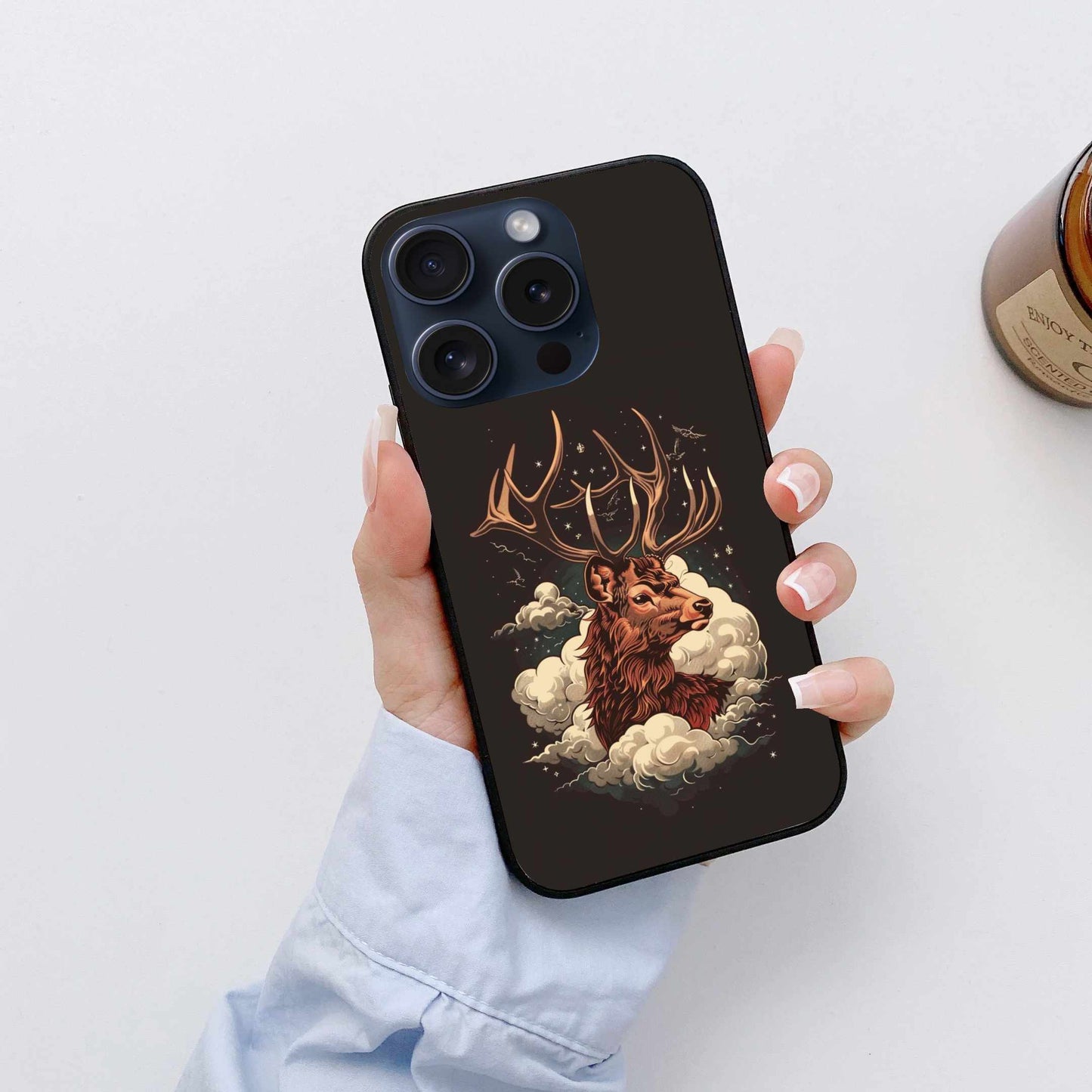Reindeer In The Clouds Original Glass Cover