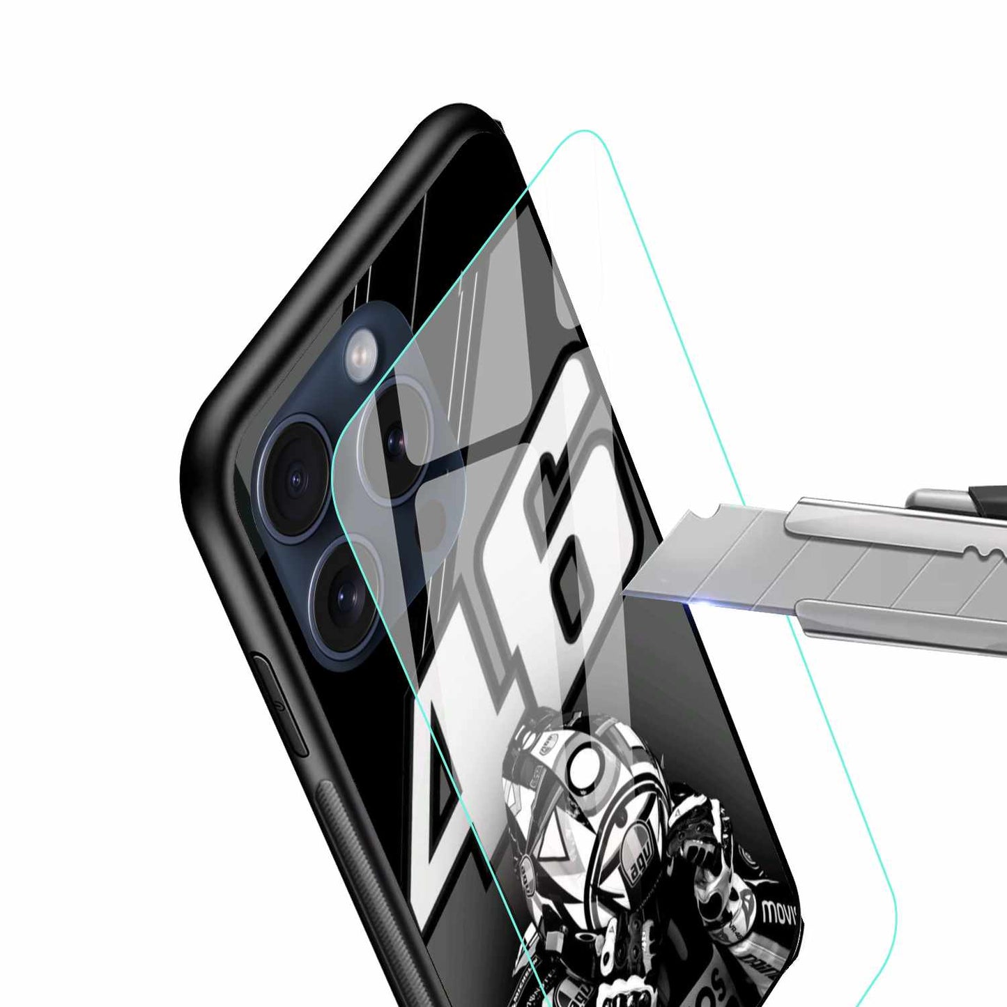 Legendary VR46 Black & White Racing Edition Original Glass Cover