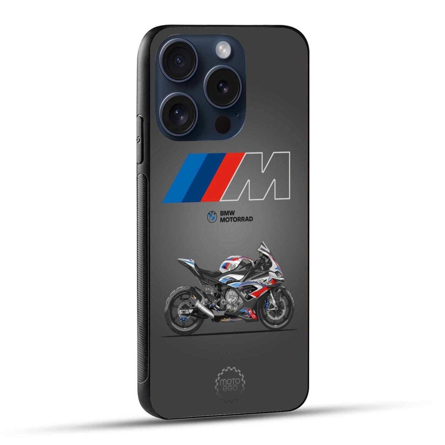 BMW Motorrad M Series Sportbike – Sleek Black Moto Design Original Glass Cover