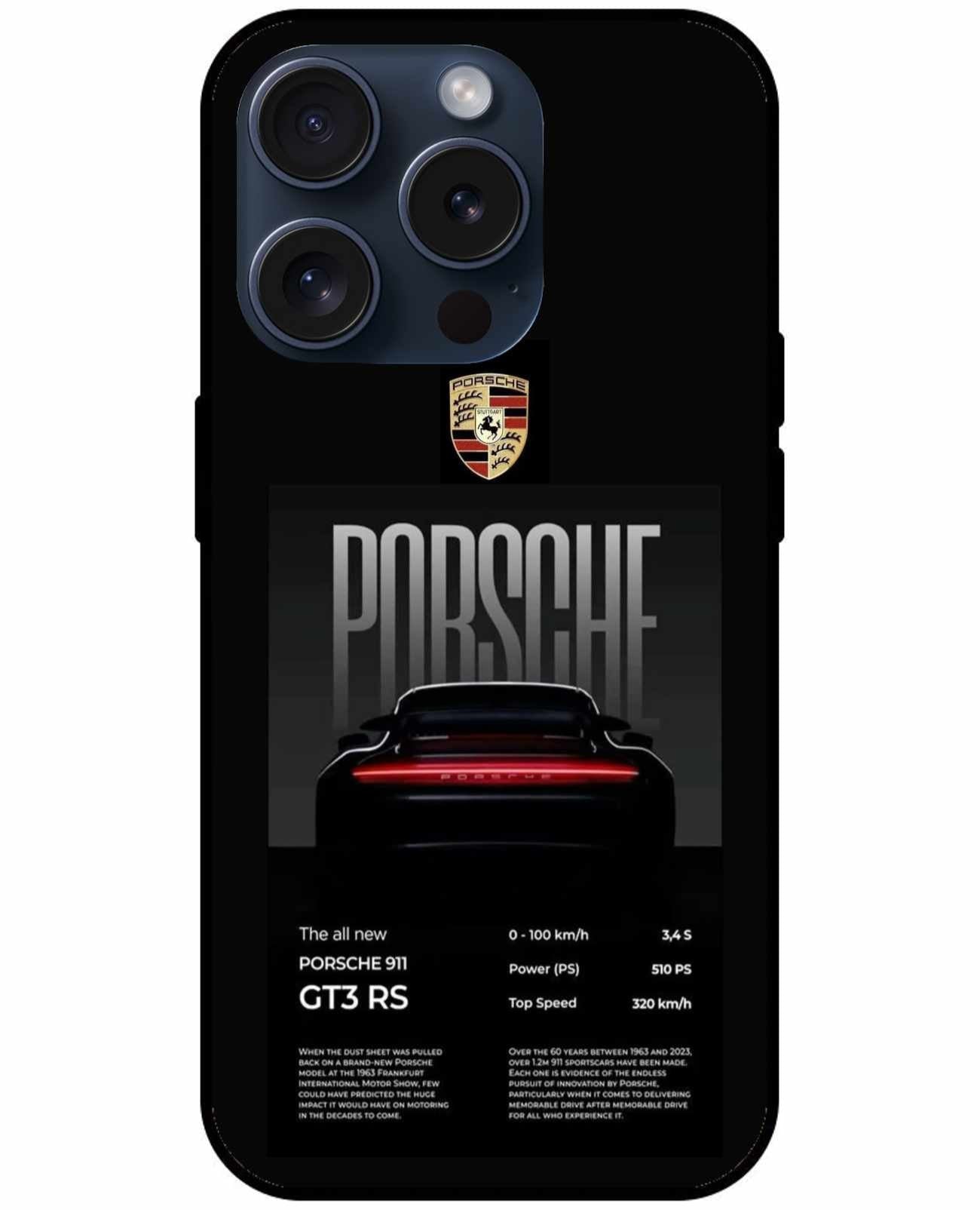 Porsche Back Light View Dark Original Glass Cover