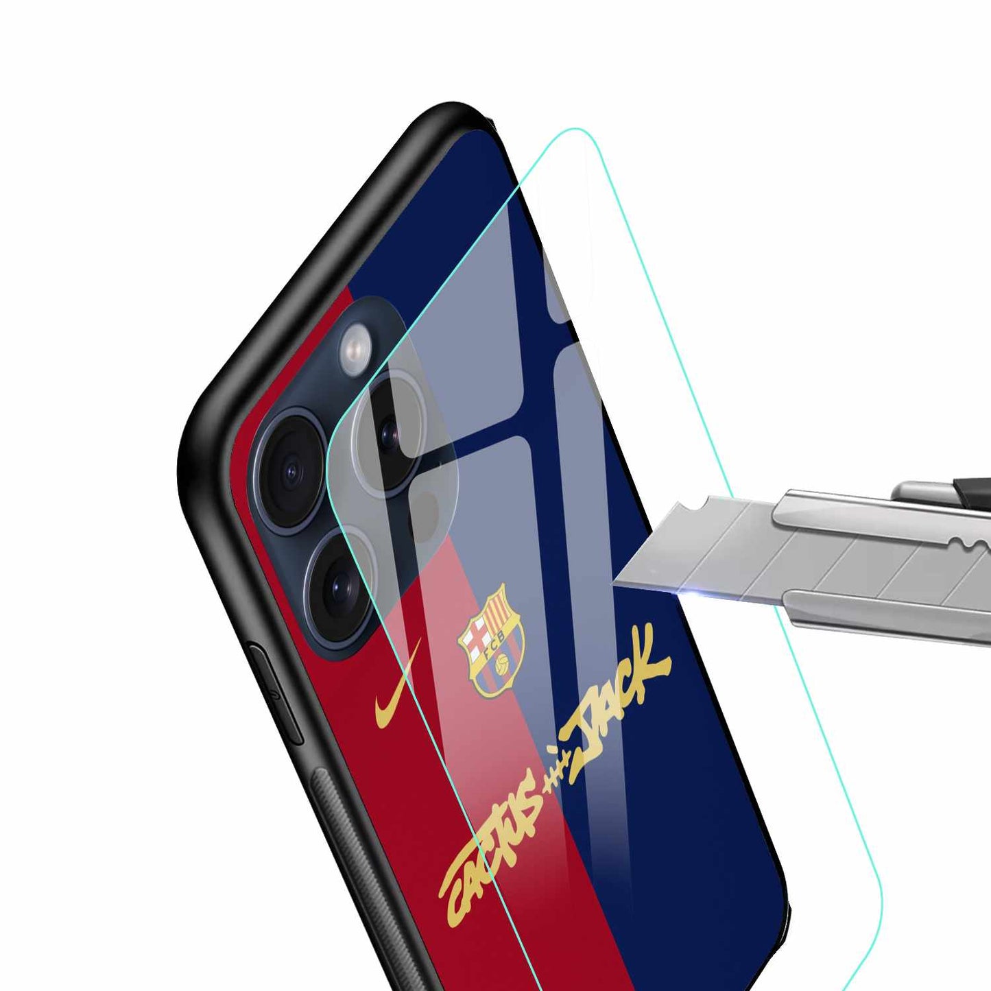 FC Barcelona x Cactus Jack Case – Dual Tone Fan Edition Original Glass Cover