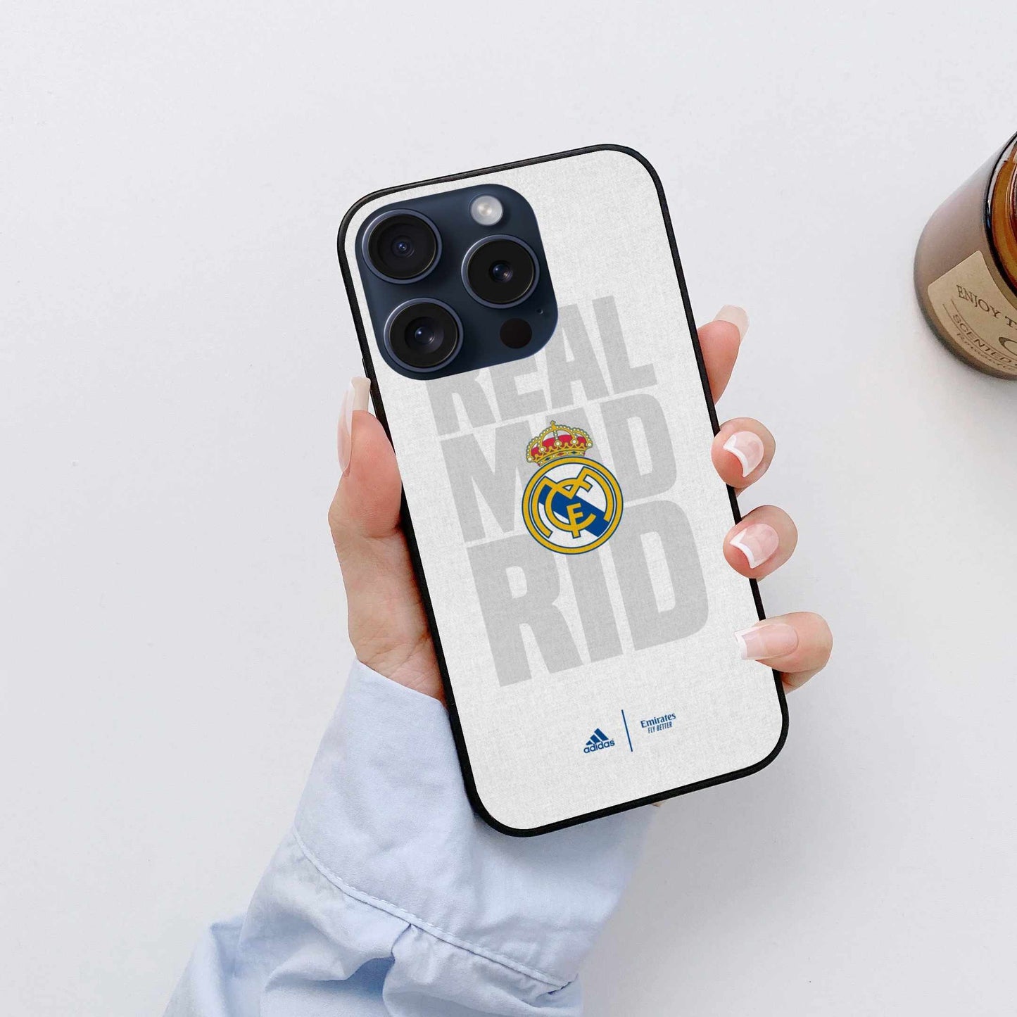 REAL MADRID FC Stripe Logo Original Glass Cover