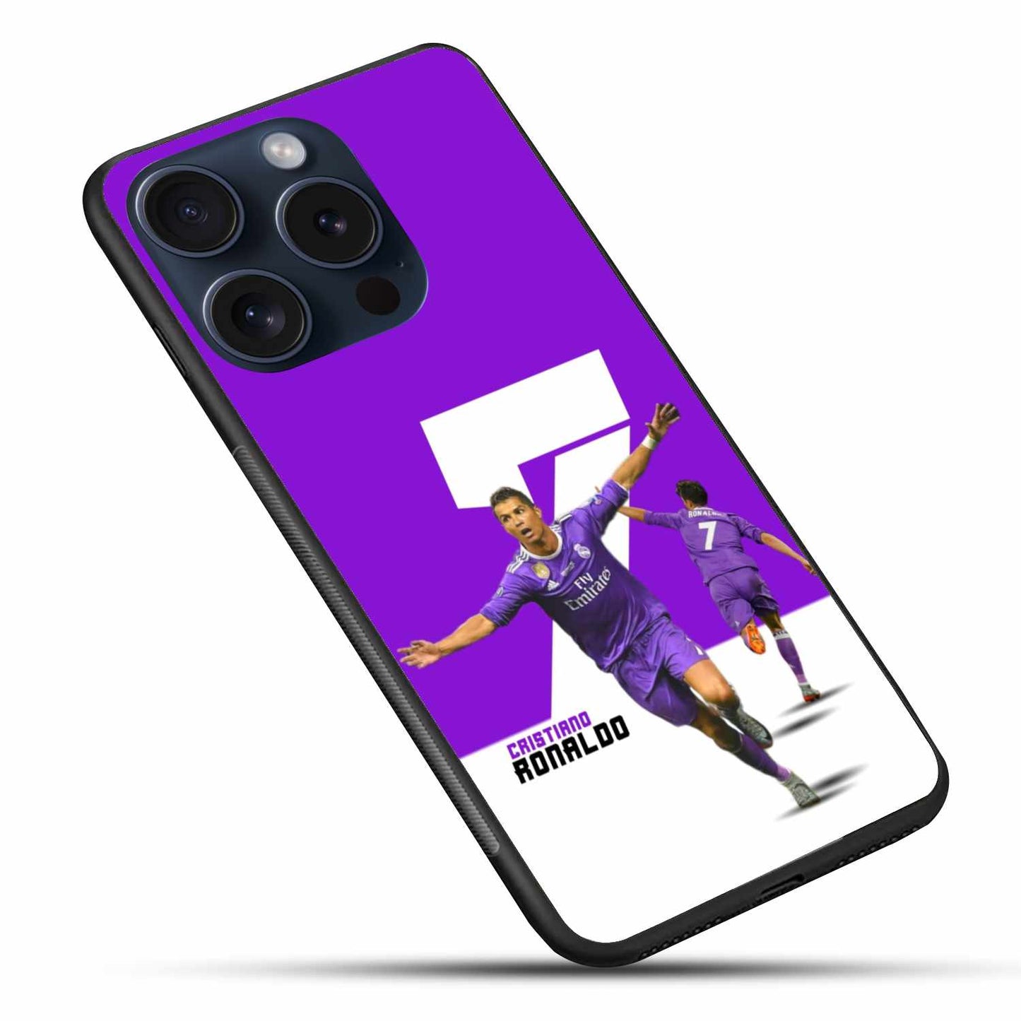 Cristiano Ronaldo Purple White Original Glass Cover