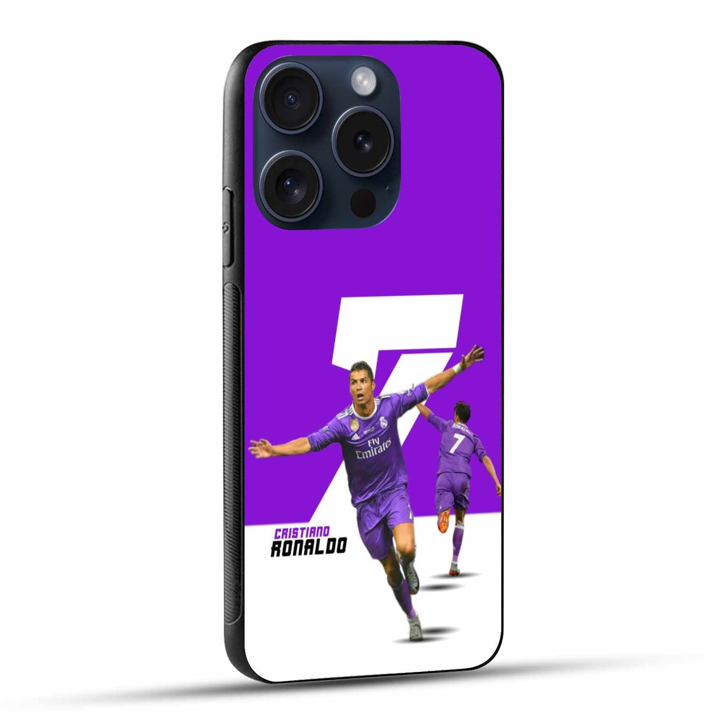 Cristiano Ronaldo Purple White Original Glass Cover