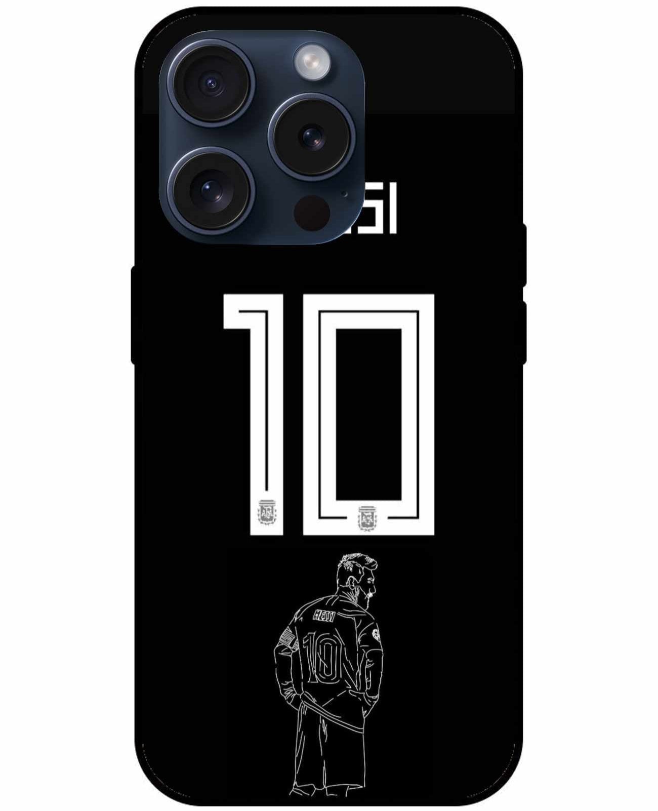 Messi Black And White Illustration Original Glass Cover