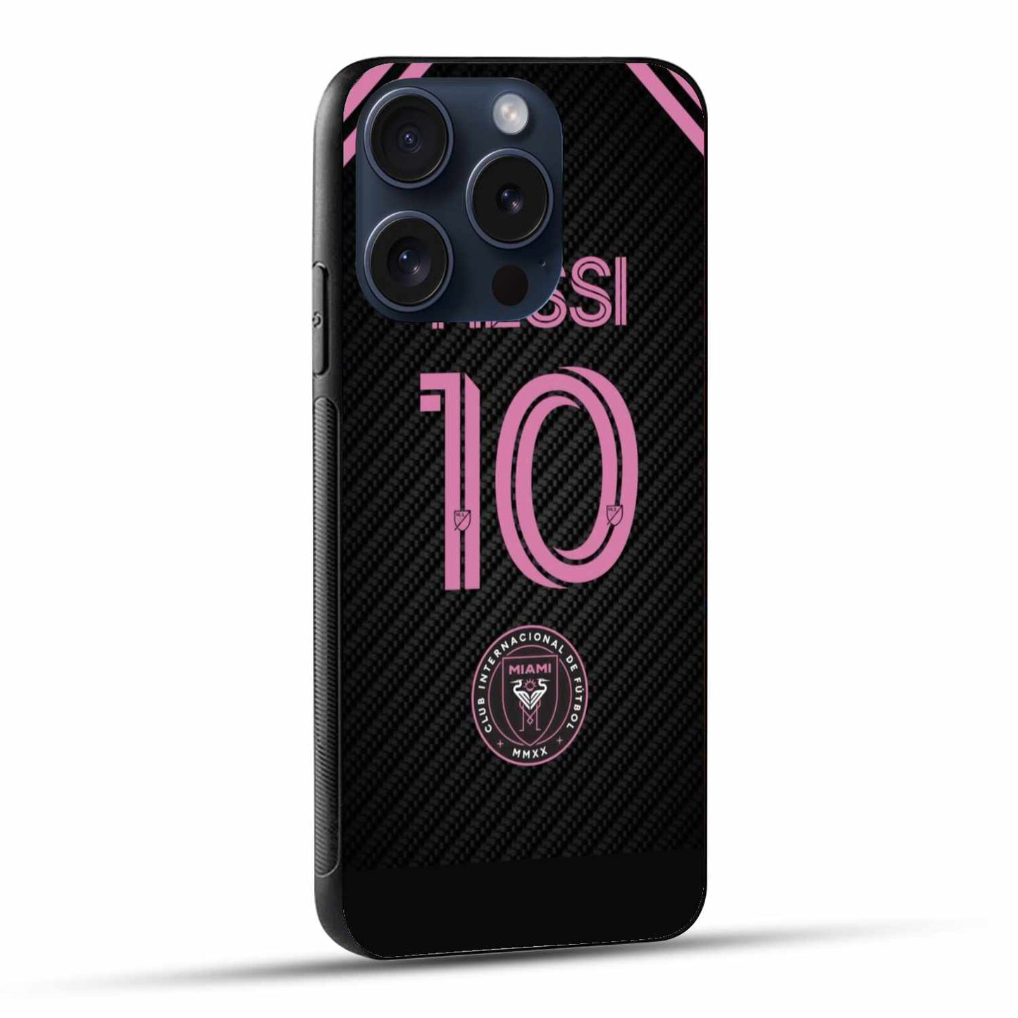 Messi Jersey Number Black And Pink Original Glass Cover