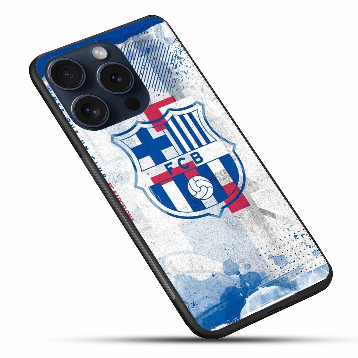 FC Barcelona Blue And White Print Original Glass Cover