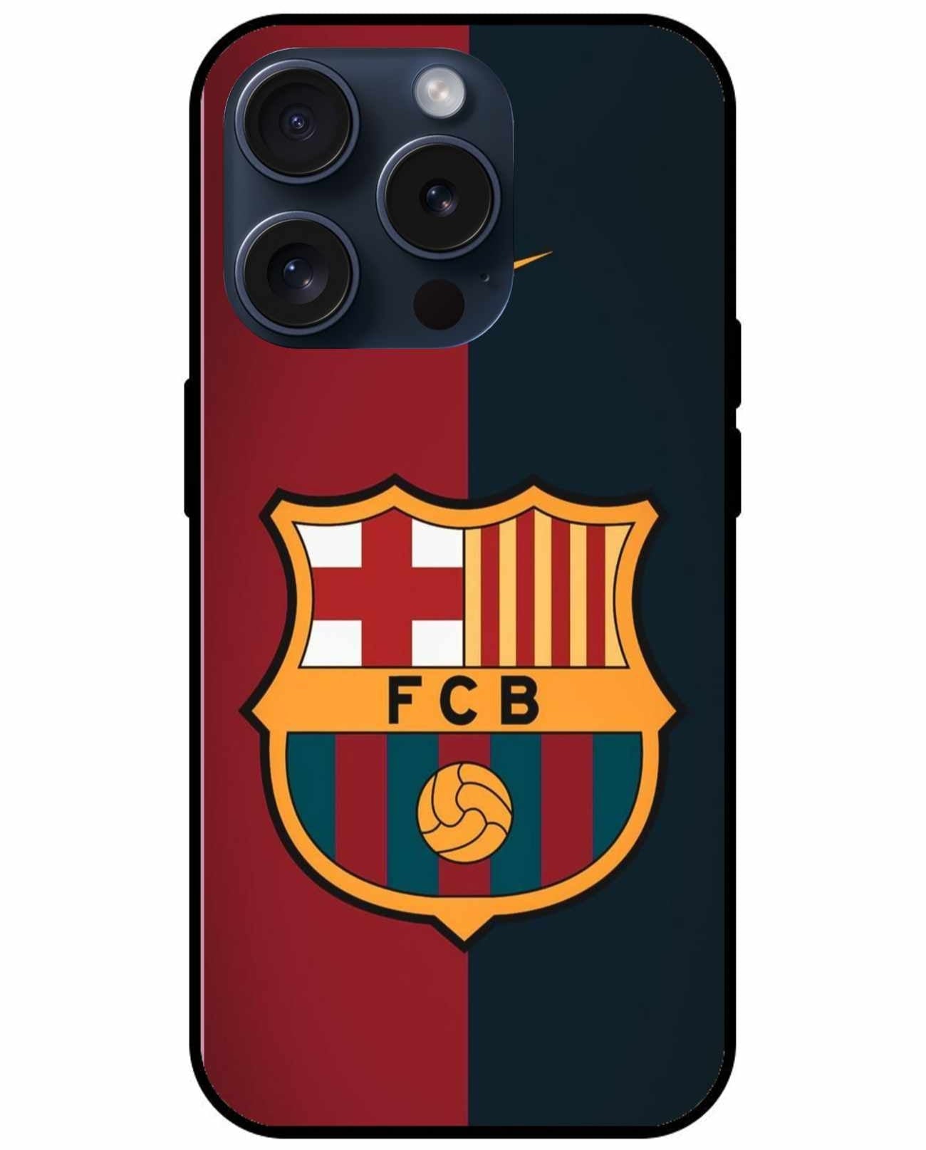 Barcelona Black And Red Logo Original Glass Cover