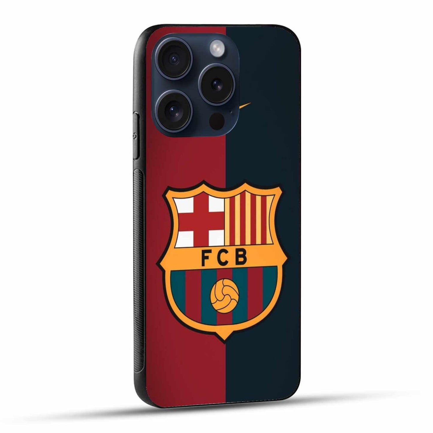 Barcelona Black And Red Logo Original Glass Cover