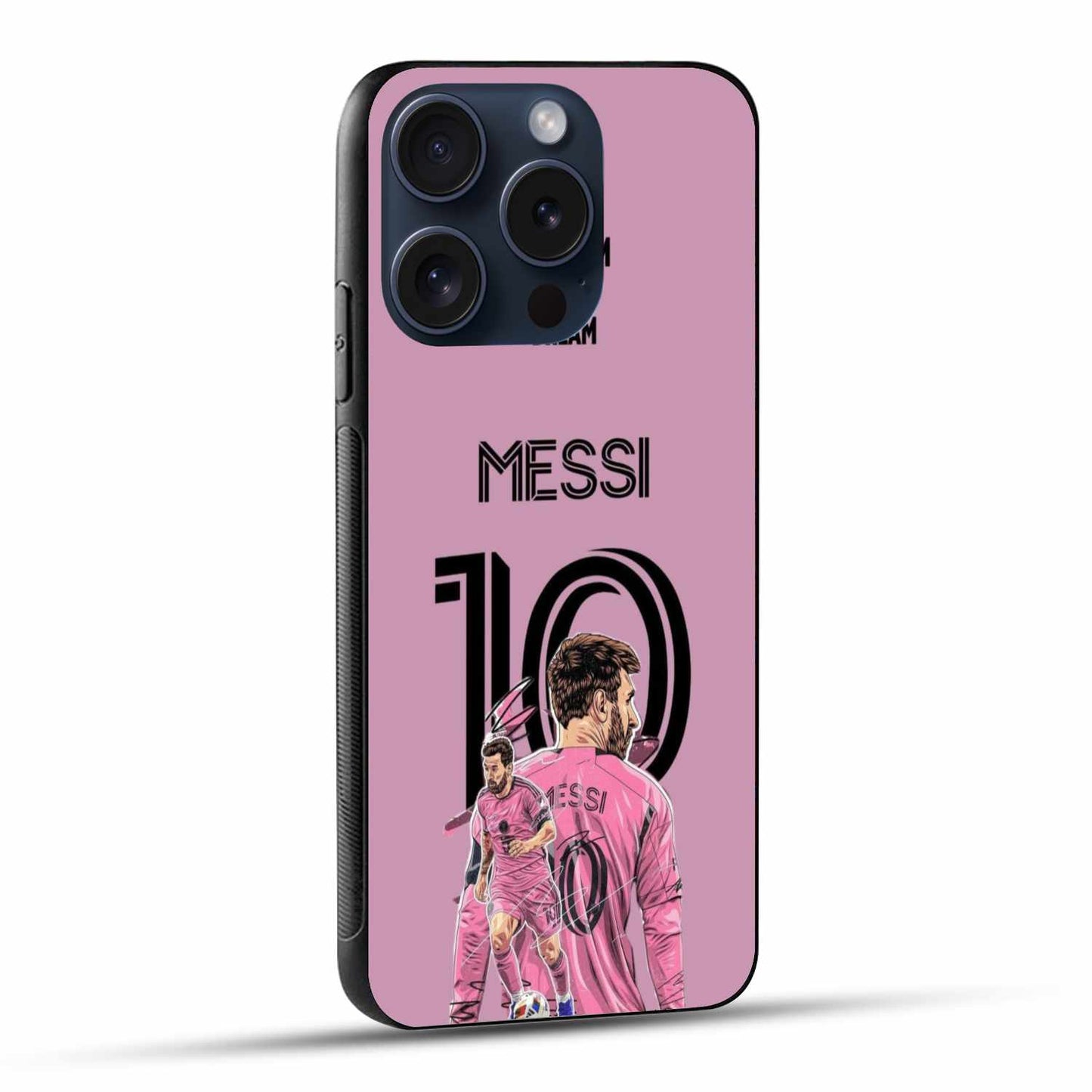 Lionel Messi Jersey Number Pink Edition Original Glass Cover