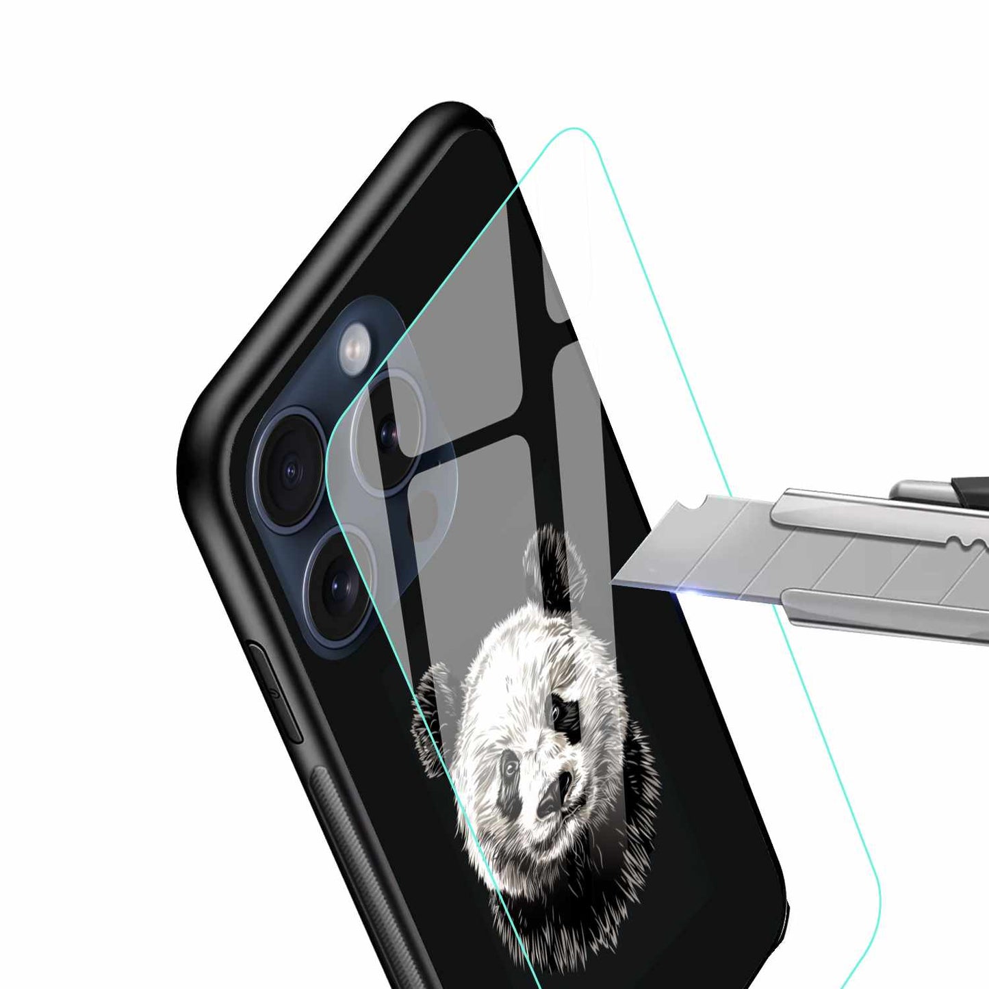 The Panda Dark Print Original Glass Cover