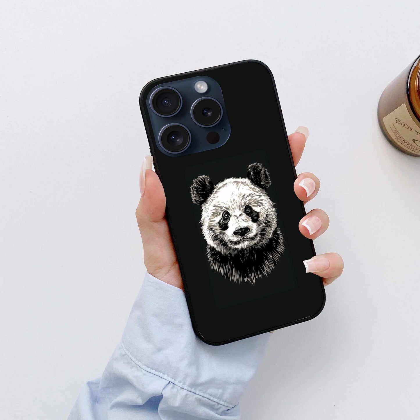 The Panda Dark Print Original Glass Cover