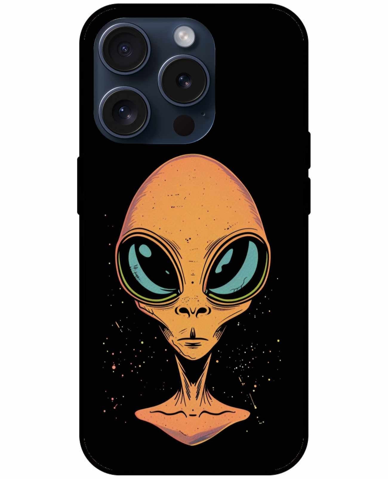 Goofy Alien With Big Eyes Original Glass Cover