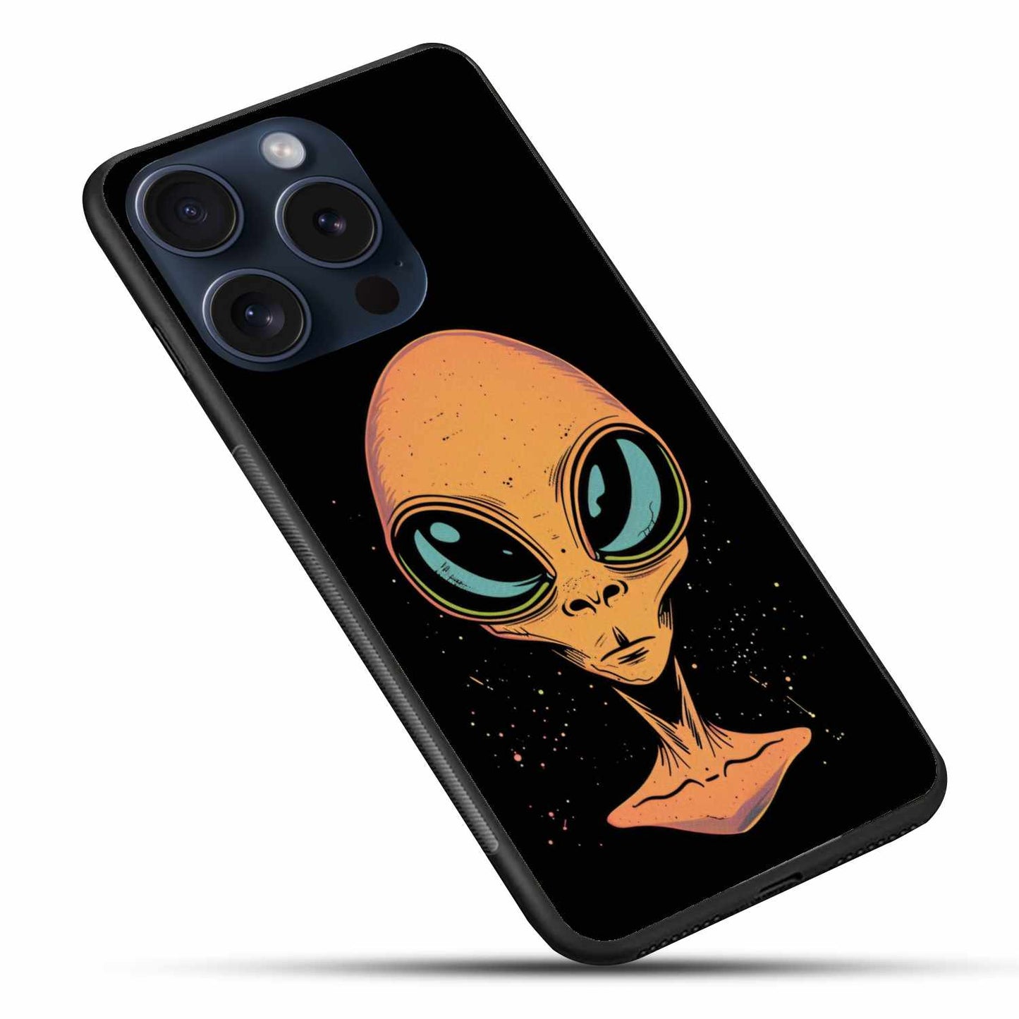 Goofy Alien With Big Eyes Original Glass Cover
