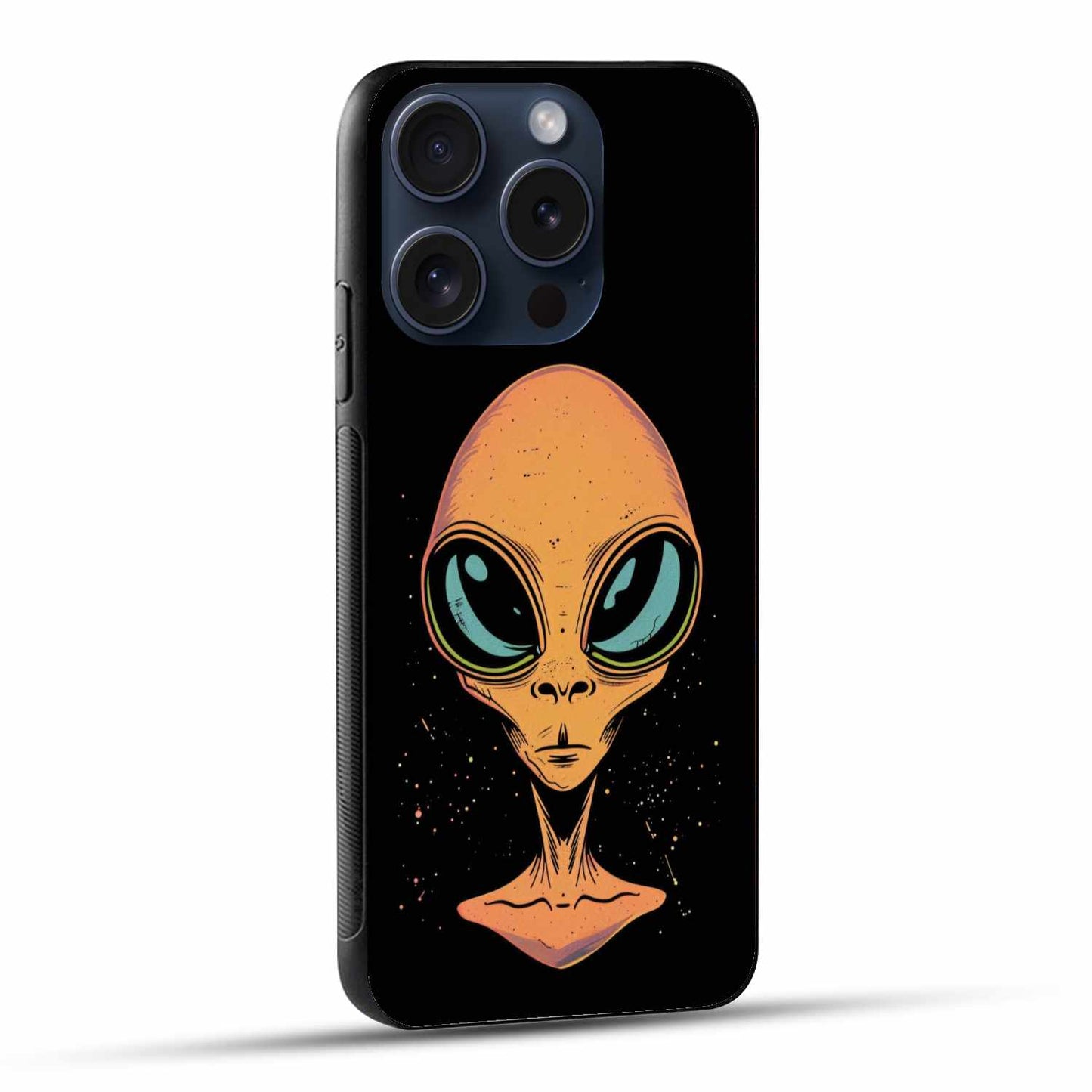 Goofy Alien With Big Eyes Original Glass Cover