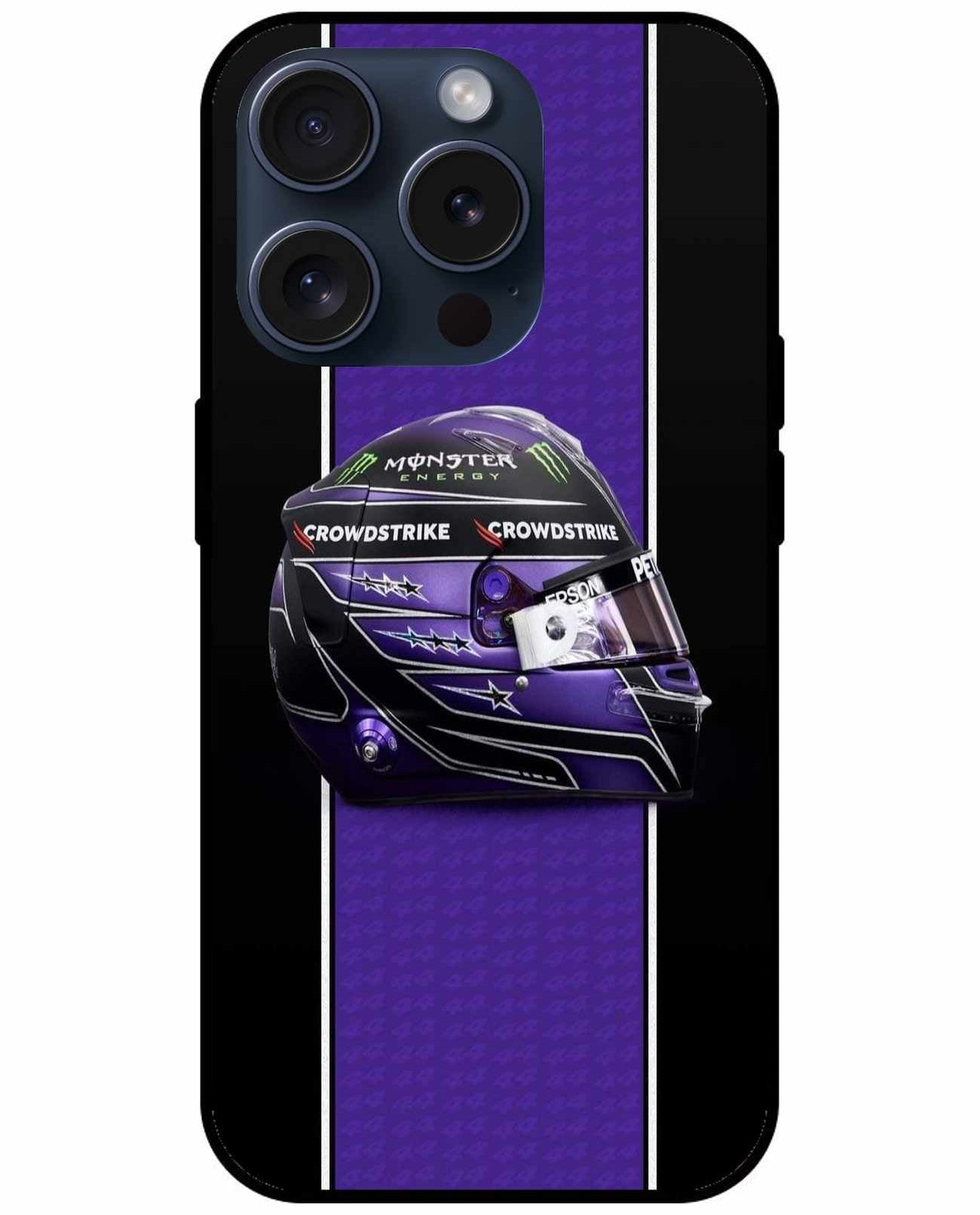 Lewis Hamilton Helmet – Purple Power Edition #44Original Glass Cover