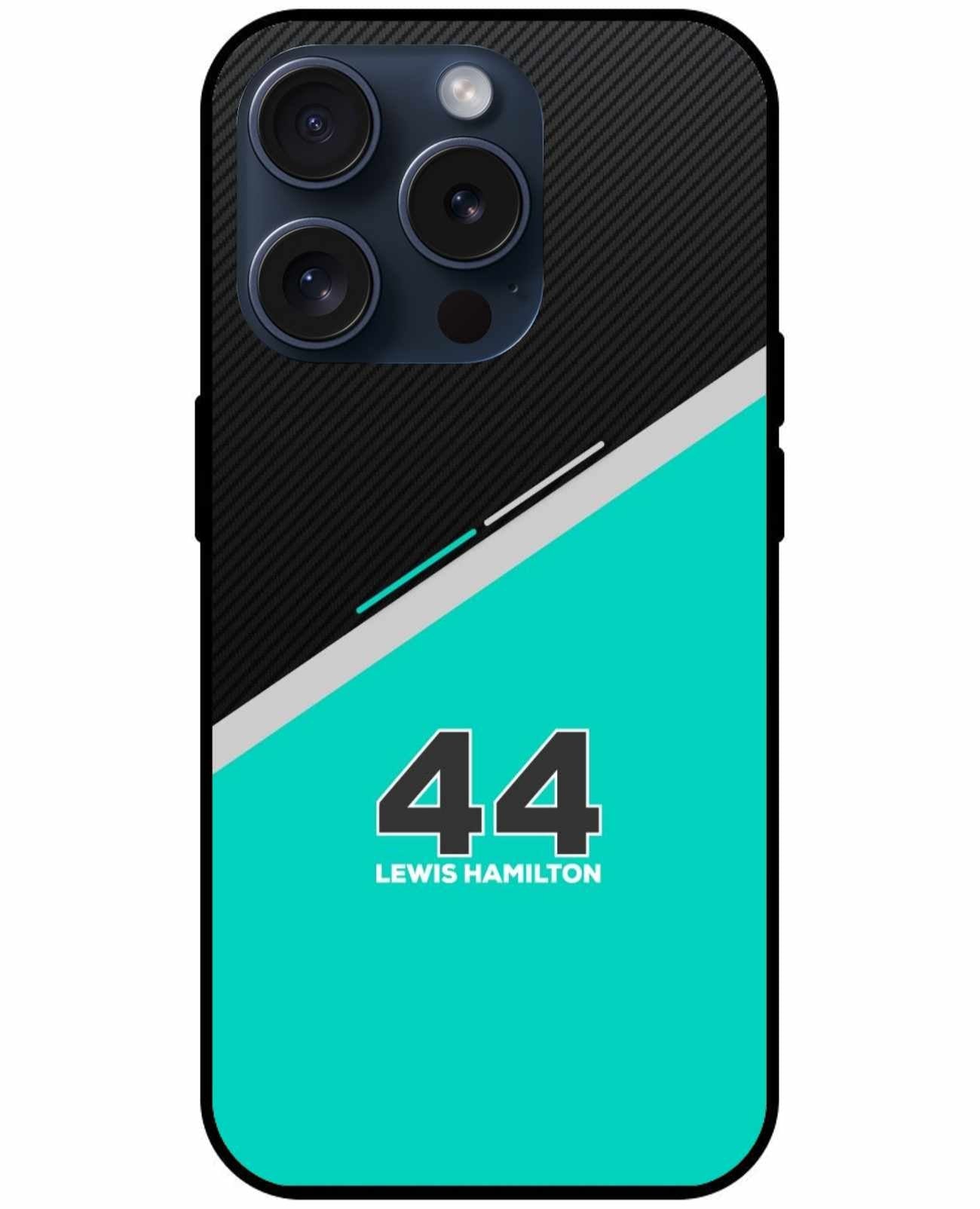 Lewis Hamilton 44 Black Blue Print Original Glass Cover