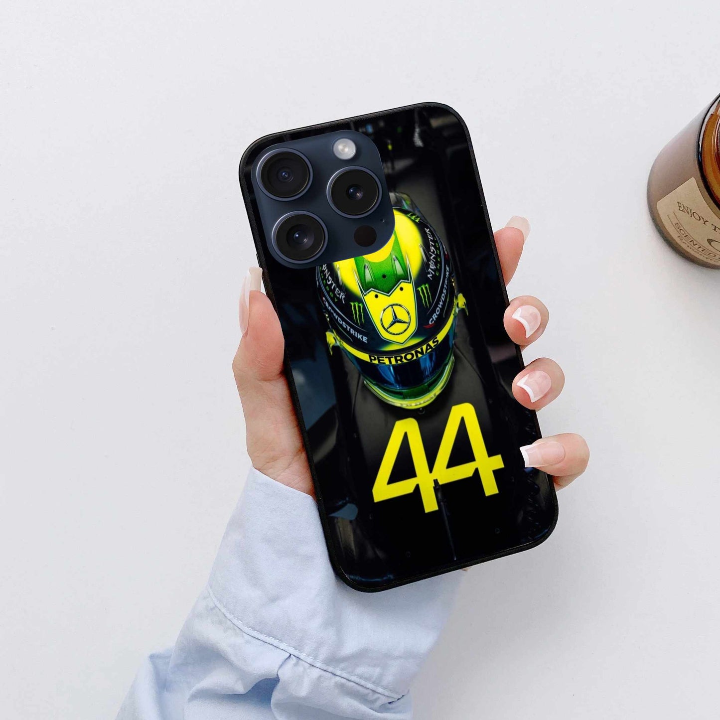 Hamilton #44 – Neon Helmet & Mercedes Power Original Glass Cover