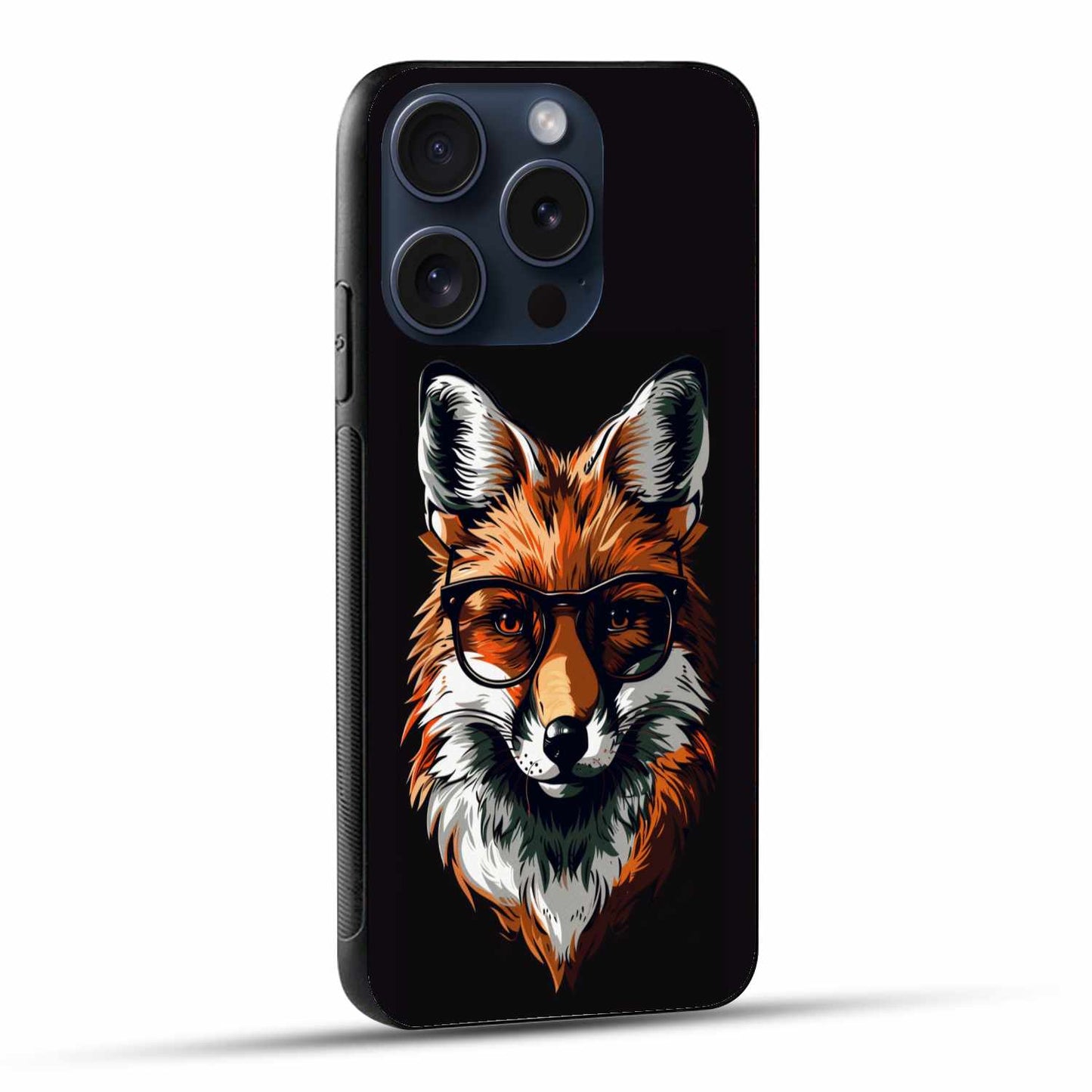 Brown Fox With Glasses Original Glass Cover
