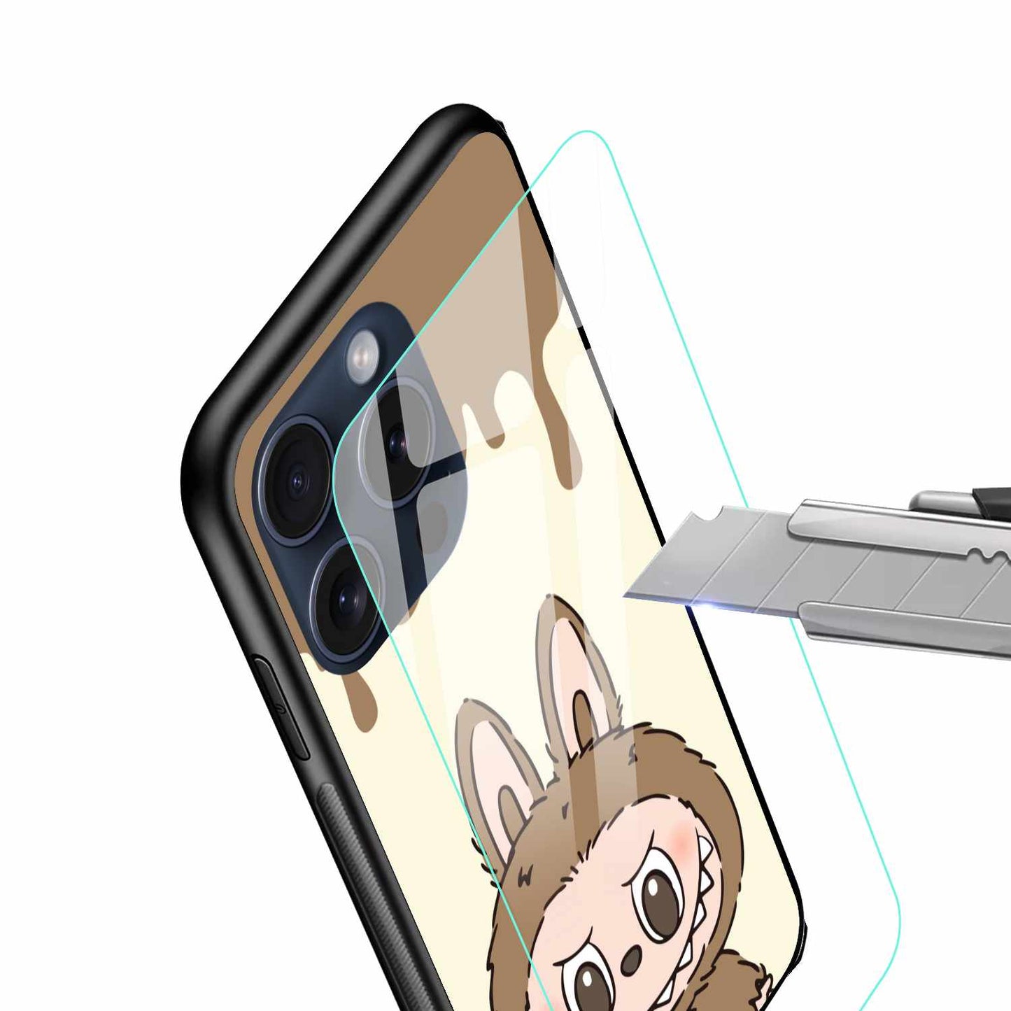 The Labubu on a beige background Original Glass Cover