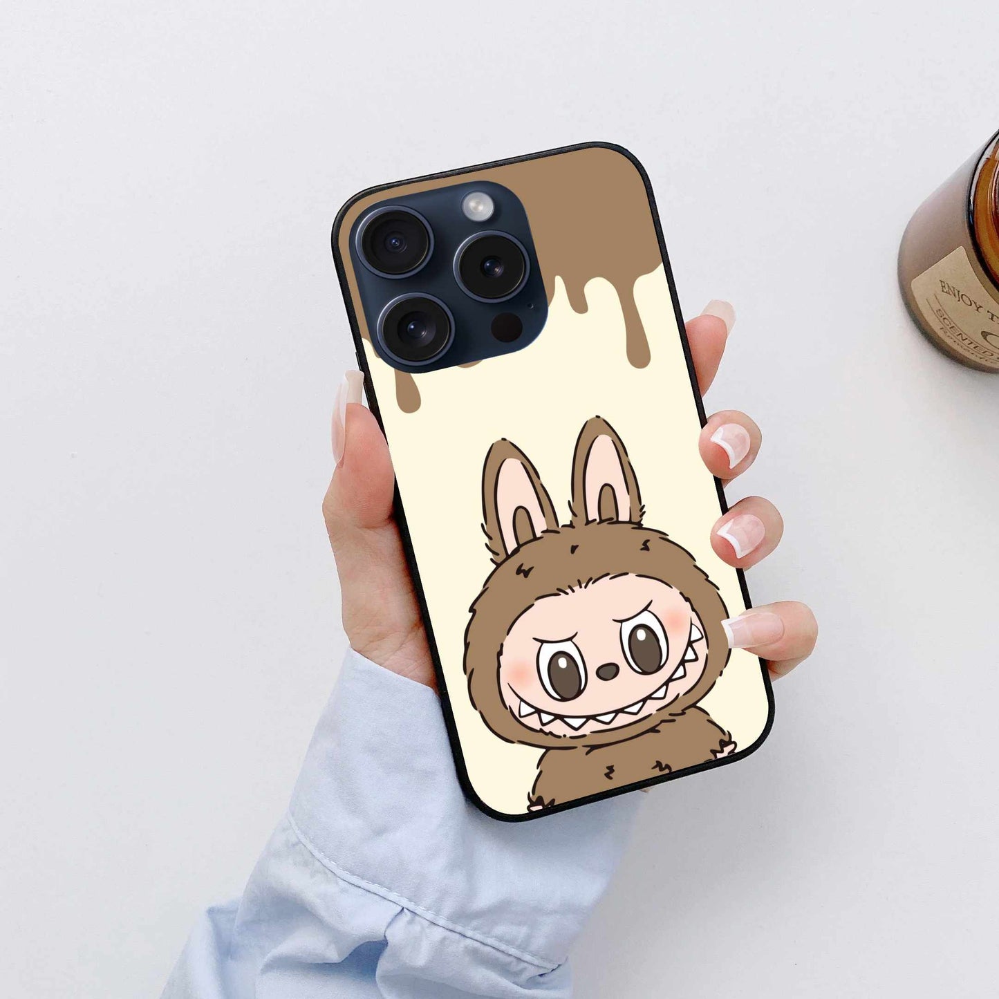The Labubu on a beige background Original Glass Cover