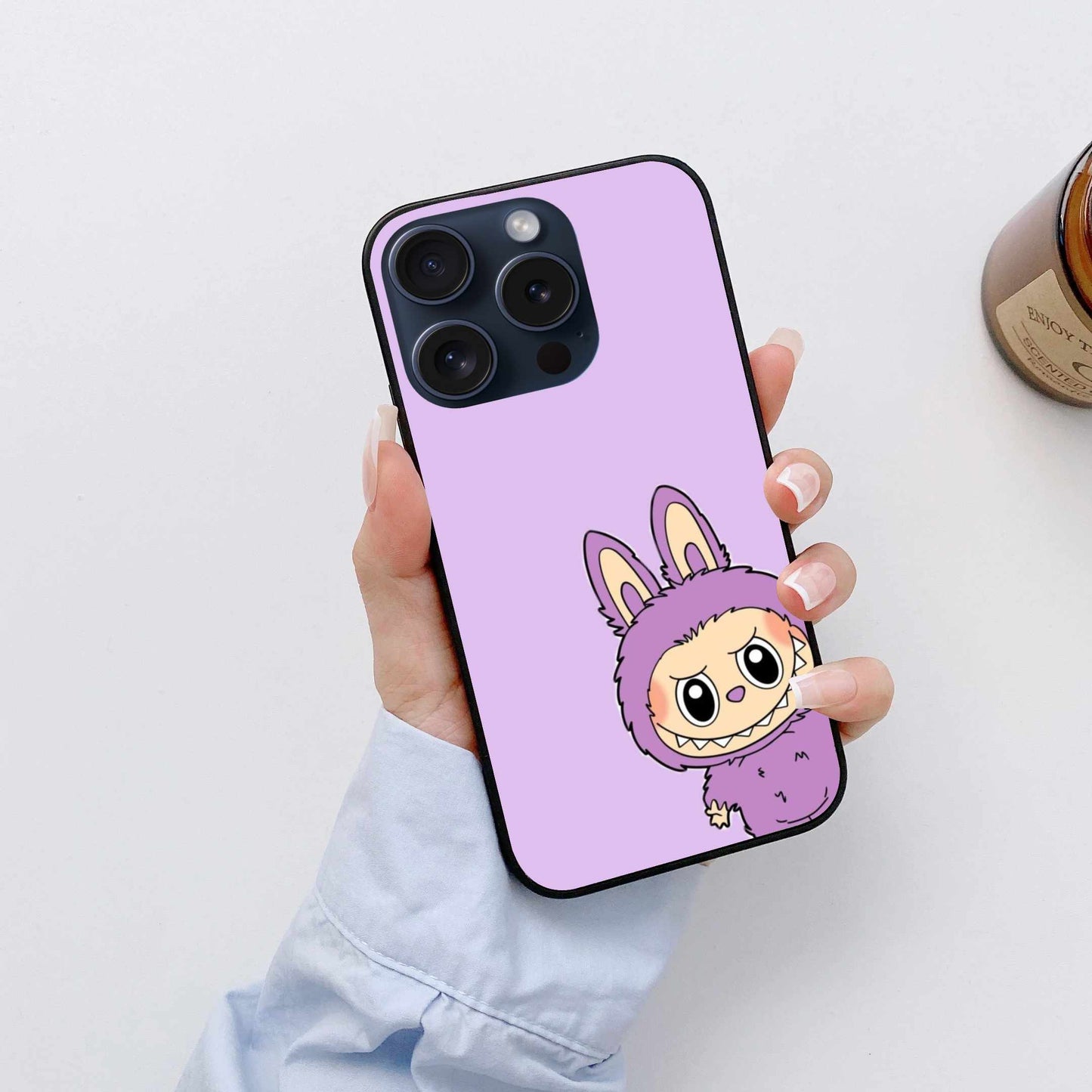 The Labubu In A Purple Costume On A Light Purple Background Original Glass Cover
