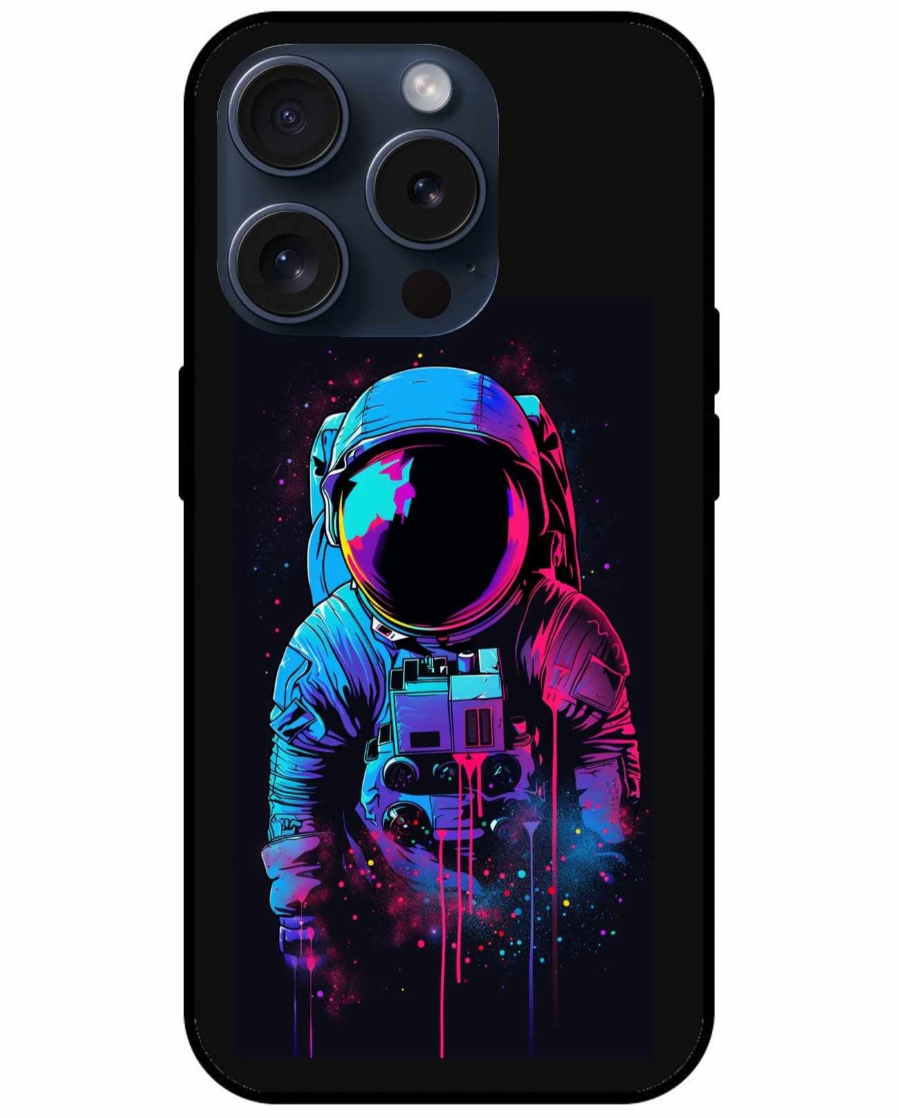 Melting Neon Astronaut Original Glass Cover