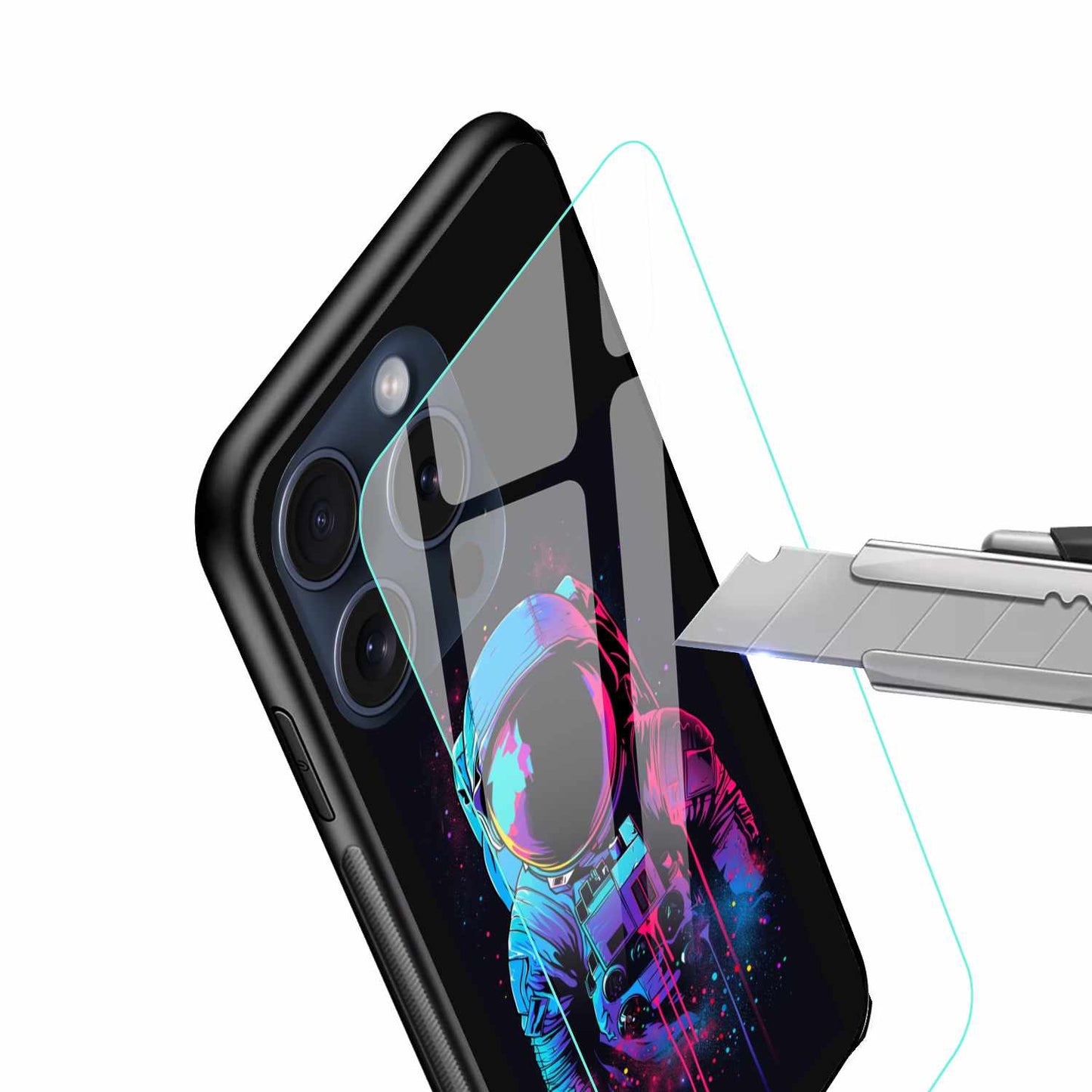 Melting Neon Astronaut Original Glass Cover