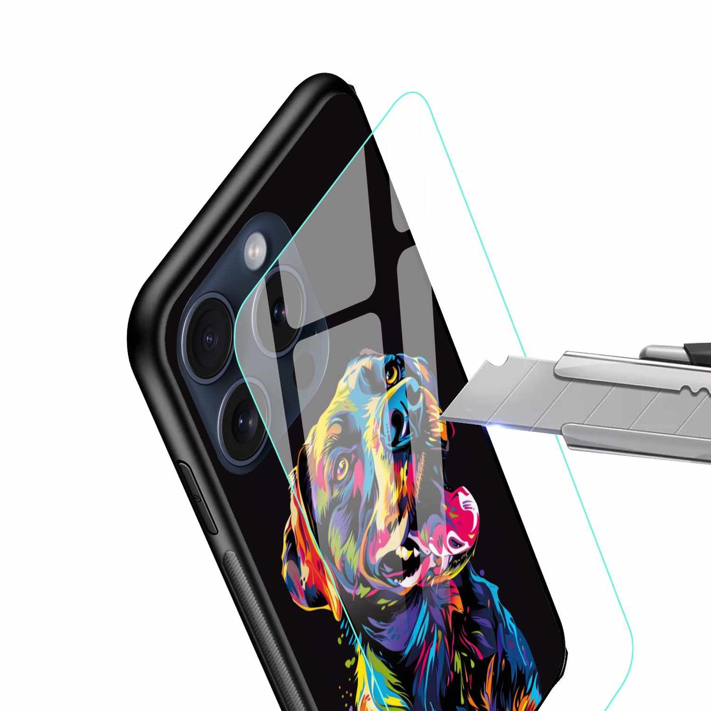 Neon Artistic Labrador Original Glass Cover