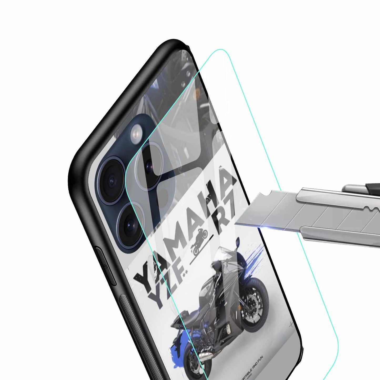 Sports Yamaha R7 Bike Design iPhone Original Glass Cover