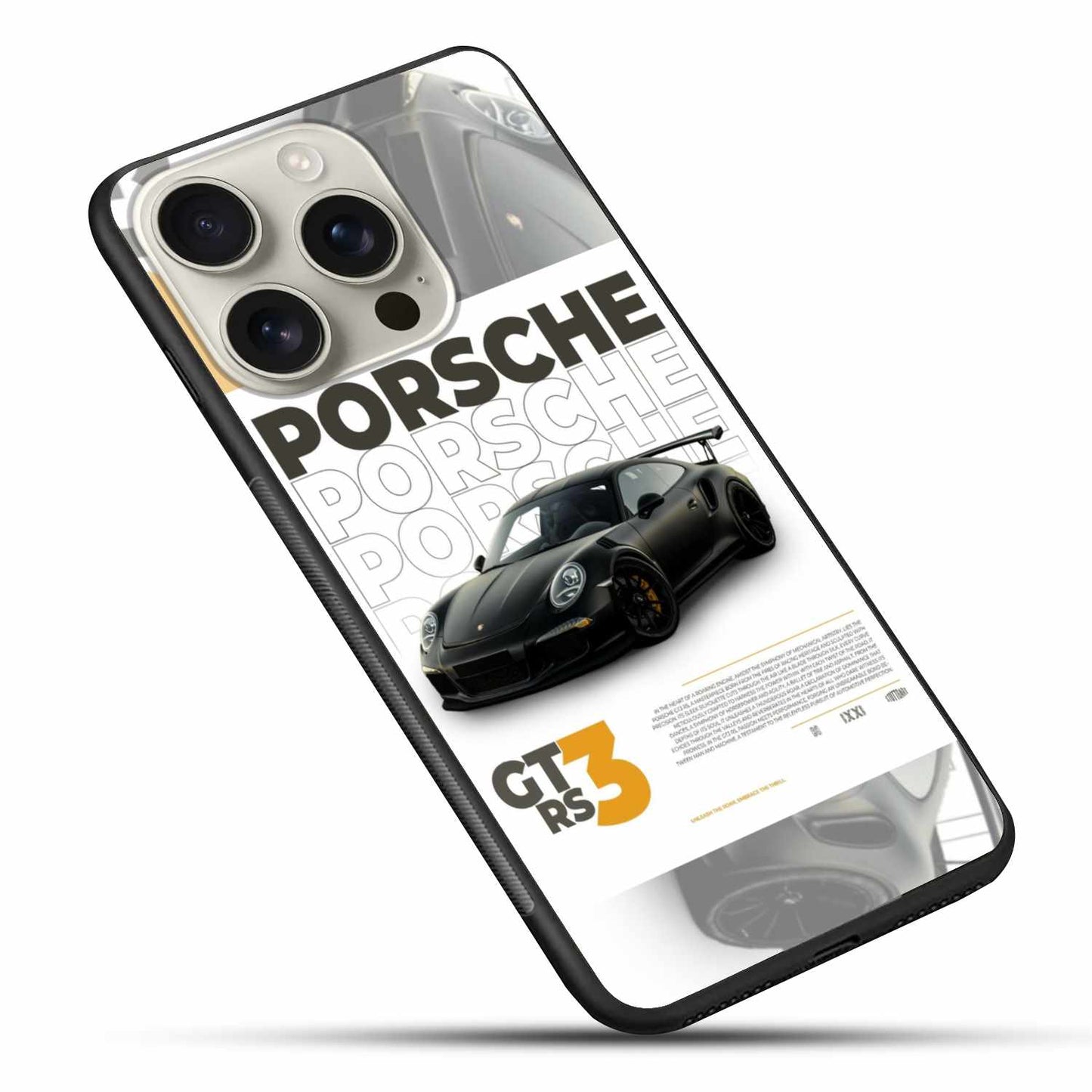Porsche GT3 RS Black Edition Original Glass Cover – Bold & Sleek