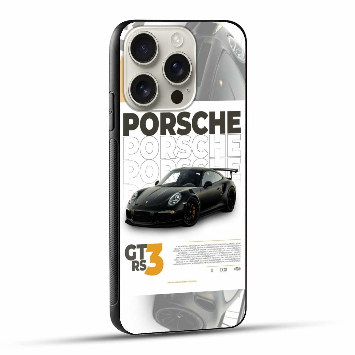Porsche GT3 RS Black Edition Original Glass Cover – Bold & Sleek