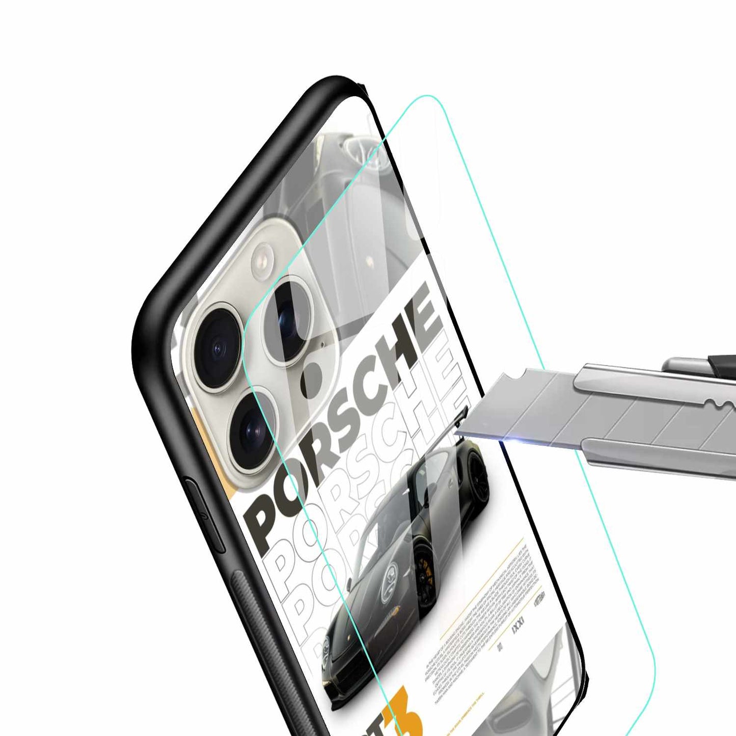 Porsche GT3 RS Black Edition Original Glass Cover – Bold & Sleek