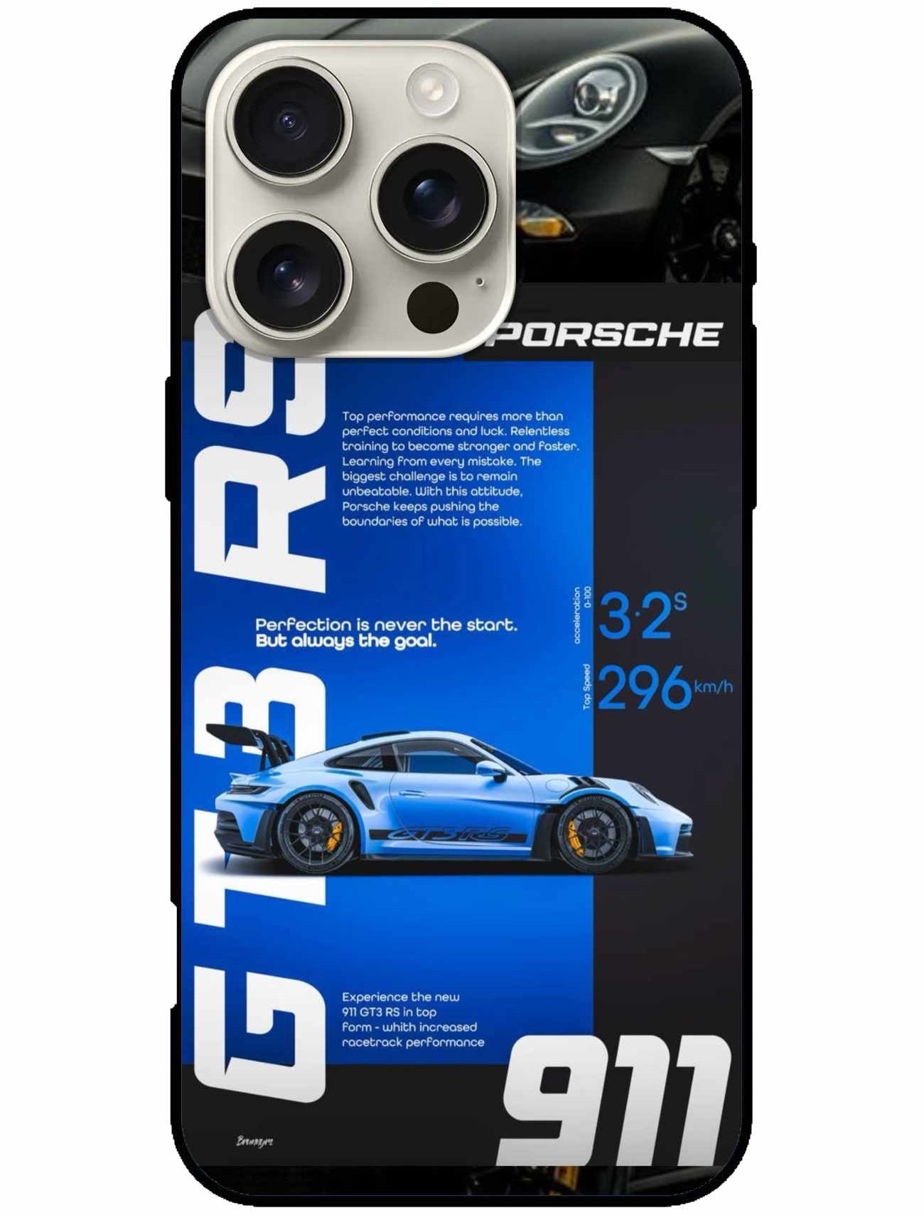 Porsche 911 GT3 RS Blue Edition Original Glass Cover – Speed Meets Perfection
