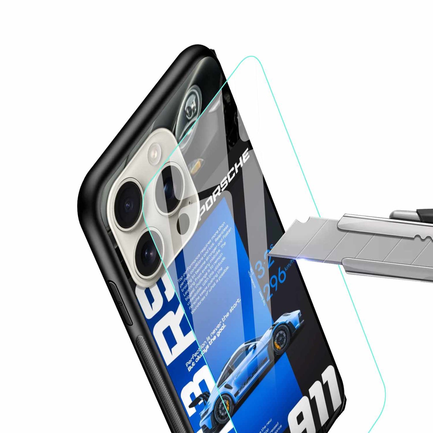 Porsche 911 GT3 RS Blue Edition Original Glass Cover – Speed Meets Perfection